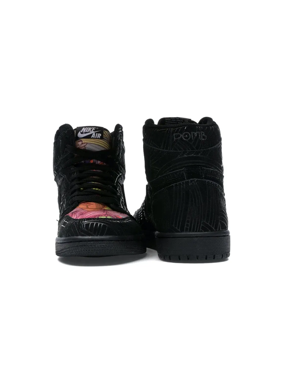 Мужские кроссовки с принтом Jordan 1 Retro High Los Primeros Jordan — изображение 4 из 4, черный/черный-мульти