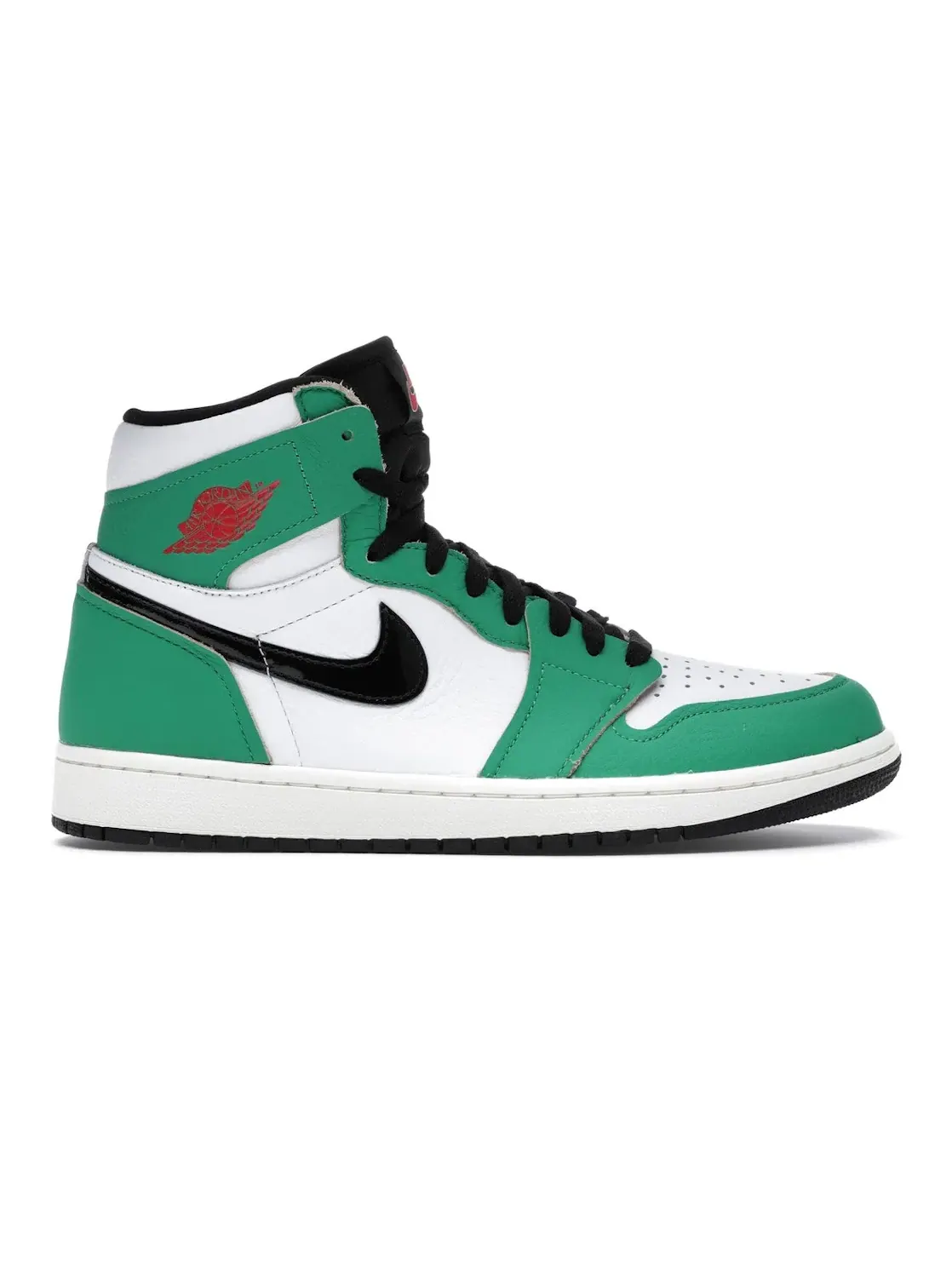 Женские кроссовки с высоким верхом Jordan 1 Retro High Lucky Green — изображение 1 из 4, зеленый/белый--черный