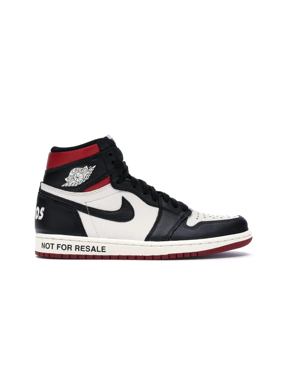 Мужские кроссовки с белой кожаной отделкой Jordan 1 Retro High — изображение 1 из 4, черный-красный