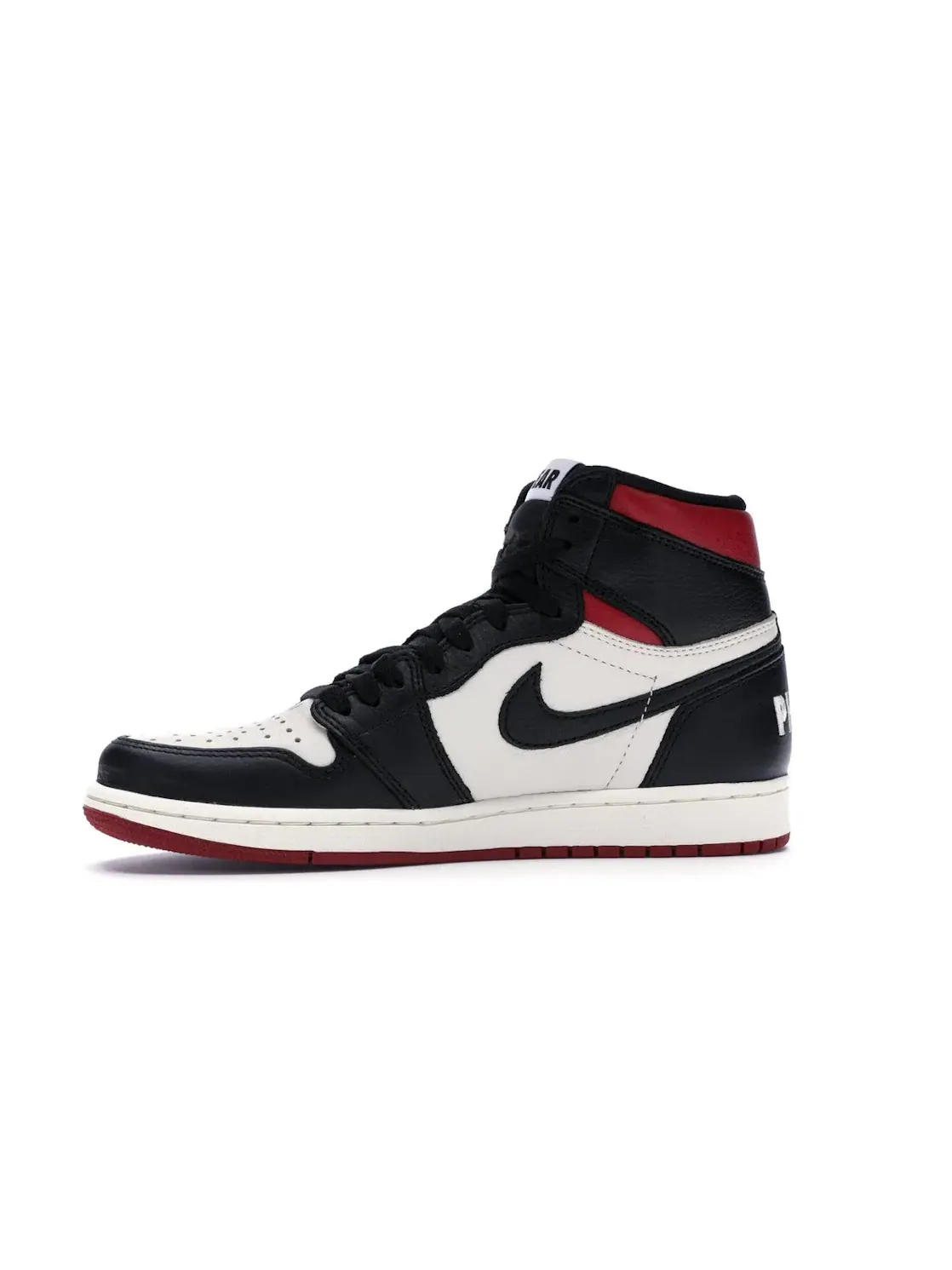 Мужские кроссовки с белой кожаной отделкой Jordan 1 Retro High — изображение 3 из 4, черный-красный