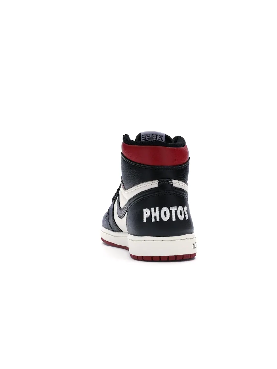Мужские кроссовки с белой кожаной отделкой Jordan 1 Retro High — изображение 4 из 4, черный-красный