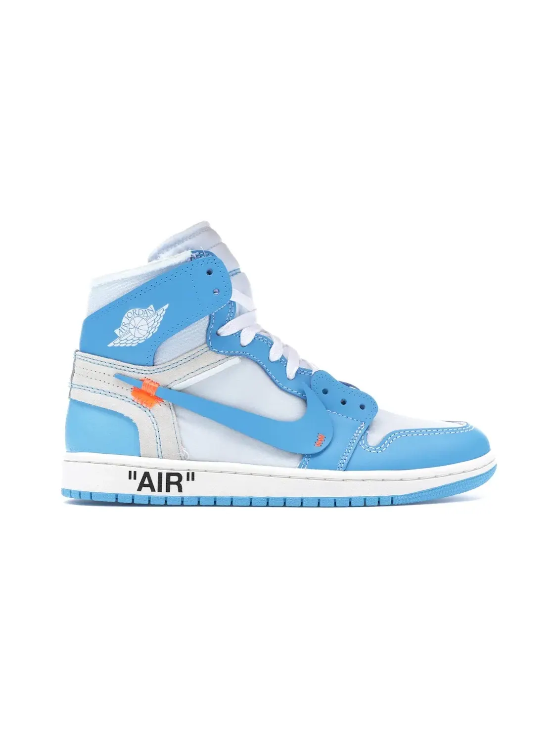 Мужские кроссовки с деконструированным верхом Jordan 1 Retro High Off-White Jordan — изображение 1 из 4, белый/темный синий