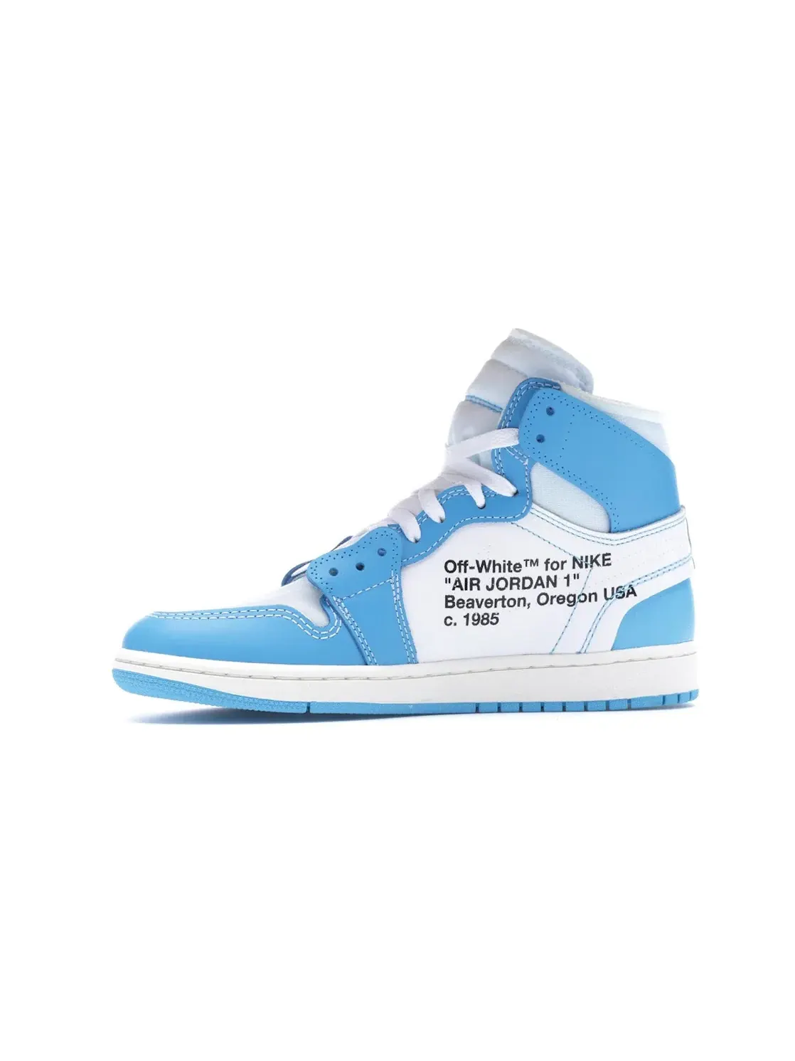Мужские кроссовки с деконструированным верхом Jordan 1 Retro High Off-White Jordan — изображение 3 из 4, белый/темный синий