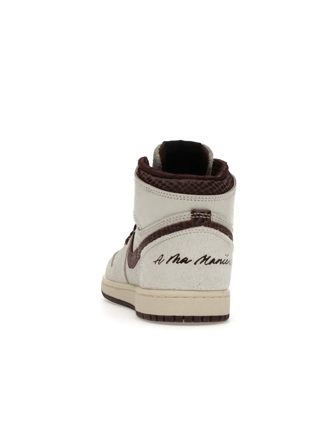 Детские кроссовки для мальчиков и девочек кожаные с замшей Jordan 1 Retro High OG A Ma Maniére — изображение 4 из 4, бордовый