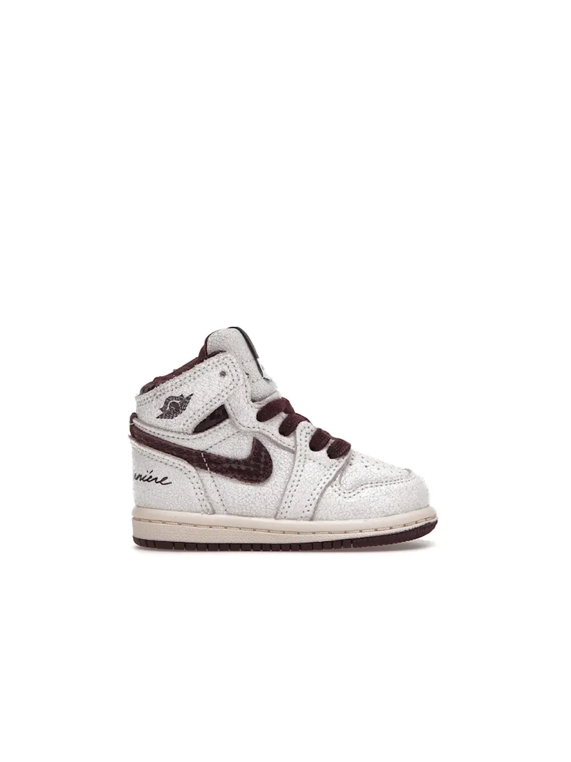 Детские кроссовки с принтом Jordan 1 Retro High OG A Ma Maniere Jordan — изображение 1 из 4, бордовый