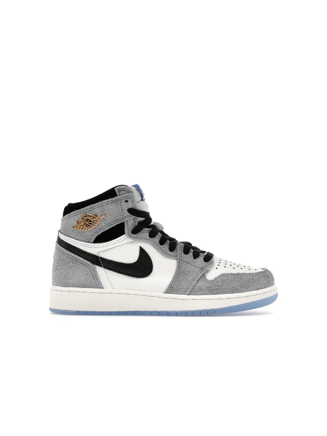 Детские кроссовки Lifestyle с принтом Jordan 1 High OG Jordan — изображение 1 из 4, серый//черный
