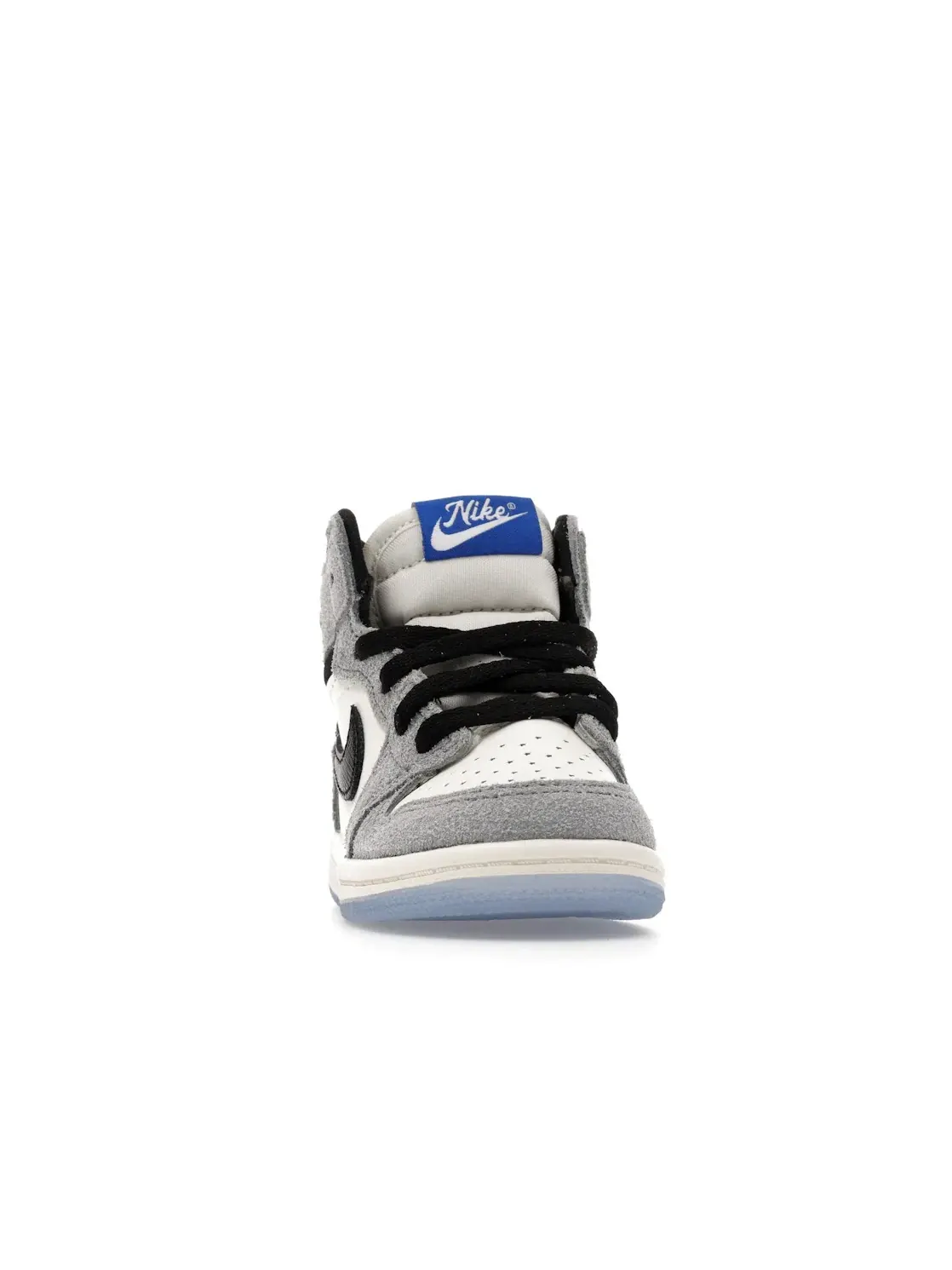 Детские кроссовки с контрастными вставками Jordan 1 Retro High OG All Star Cool Grey (TD) — изображение 2 из 4, серый//черный
