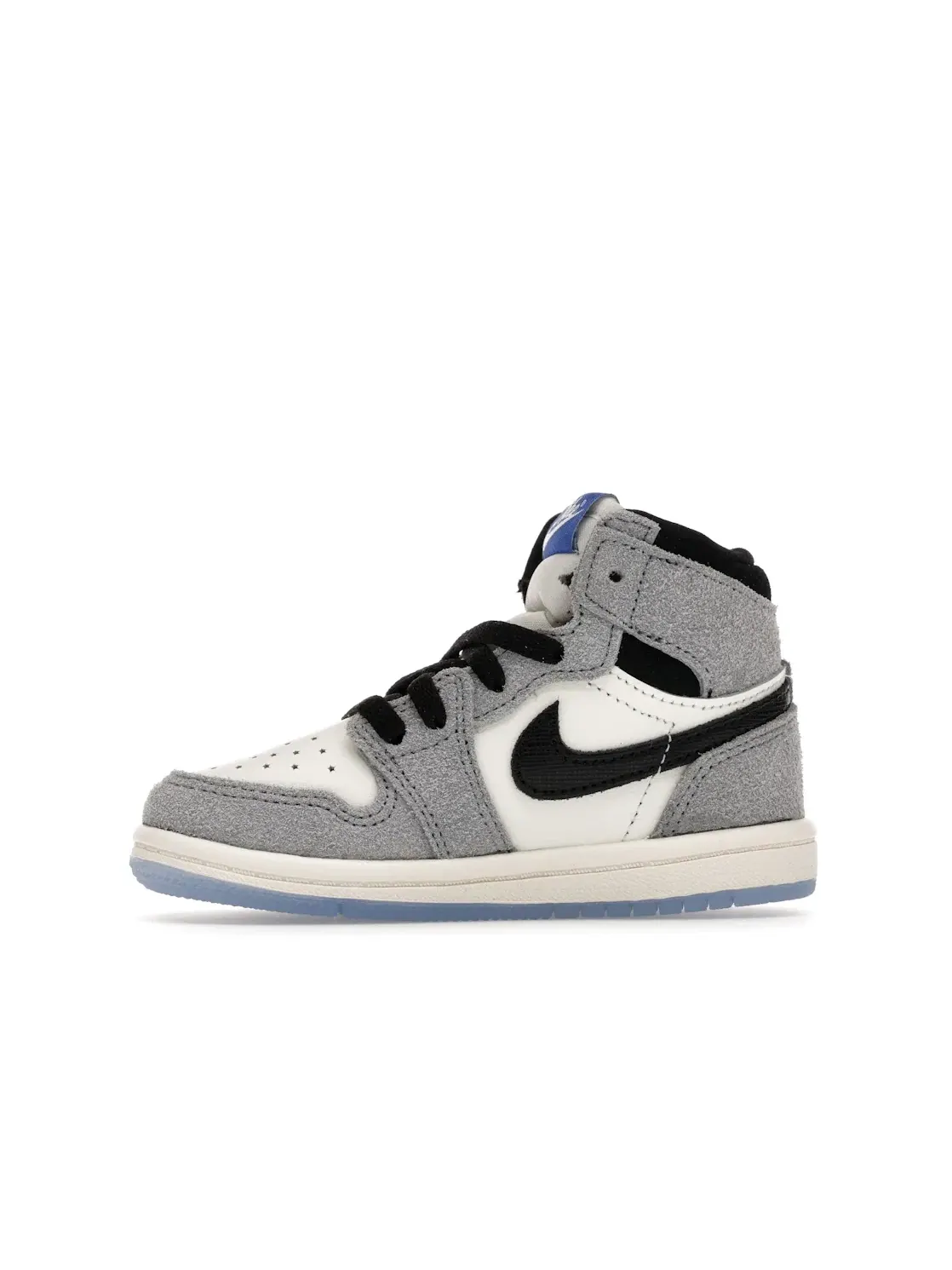 Детские кроссовки с контрастными вставками Jordan 1 Retro High OG All Star Cool Grey (TD) — изображение 3 из 4, серый//черный