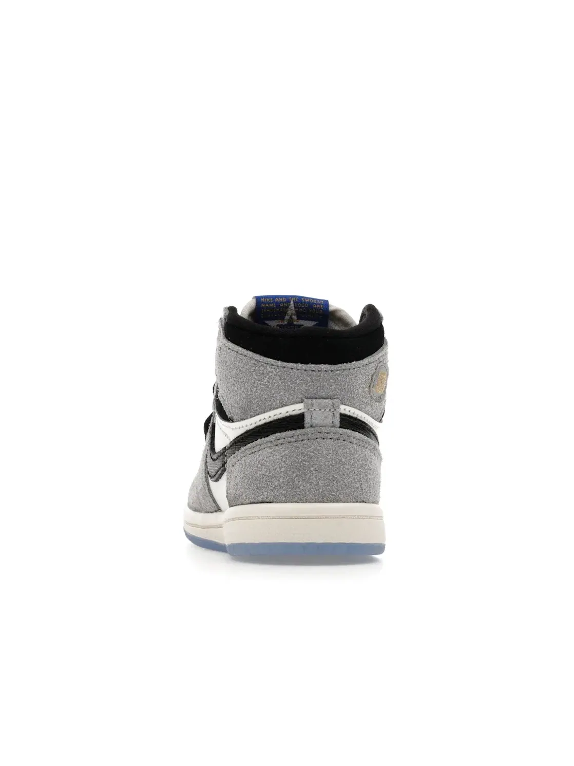 Детские кроссовки с контрастными вставками Jordan 1 Retro High OG All Star Cool Grey (TD) — изображение 4 из 4, серый//черный