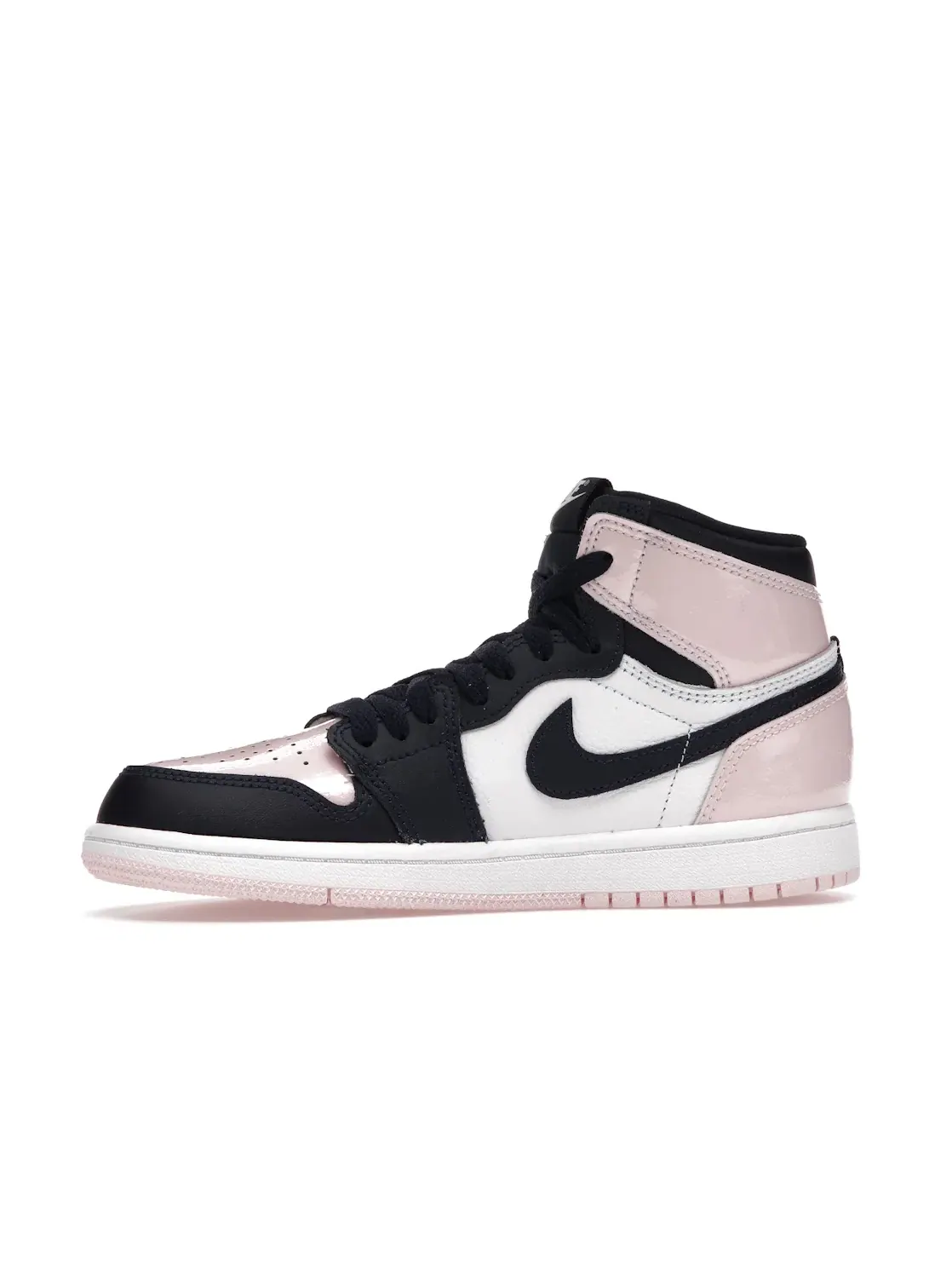 Детские кроссовки высокие с принтом Jordan 1 Retro High OG Atmosphere — изображение 3 из 4, розовый-белый