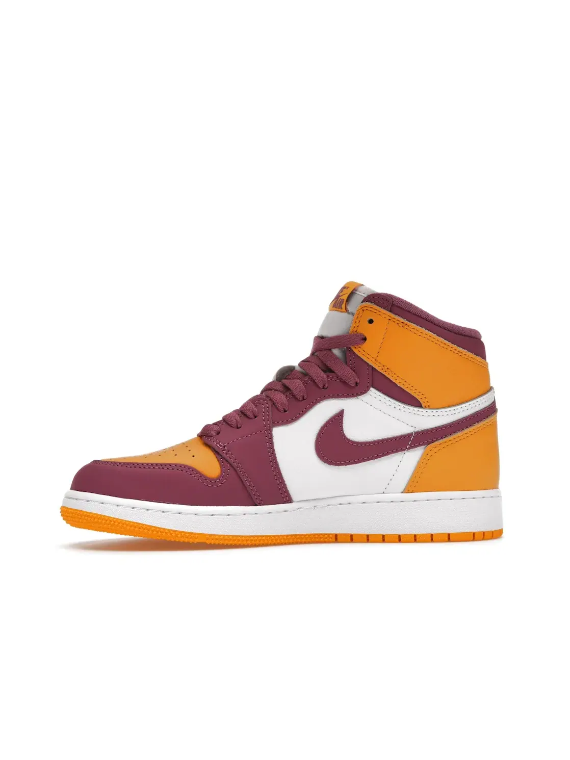 Детские кроссовки с кожаным верхом Jordan 1 Retro High OG Brotherhood — изображение 3 из 4, золотистый/светлый-белый