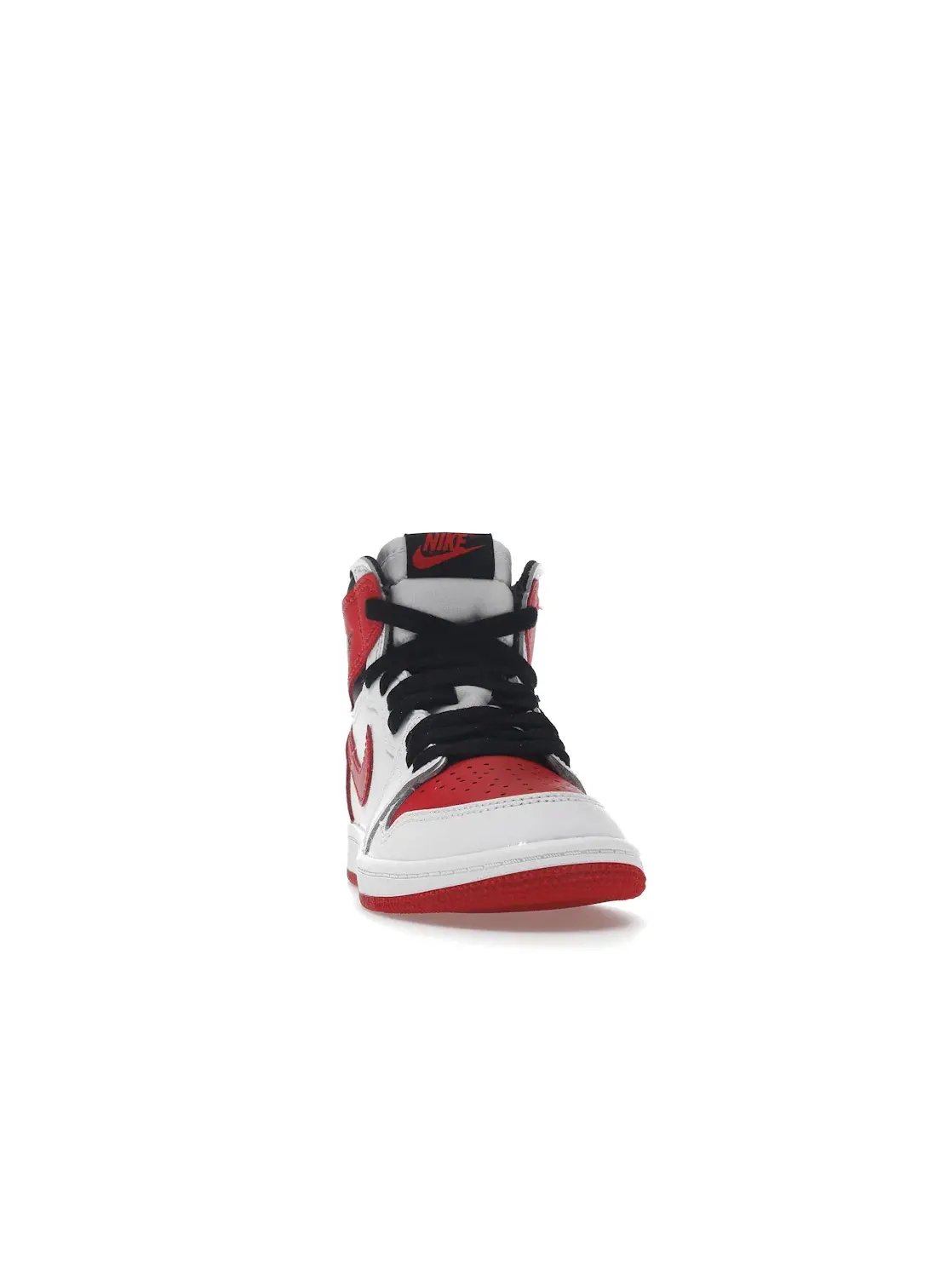 Детские кроссовки с кожаным верхом Jordan 1 Retro High OG Heritage — изображение 2 из 4, белый/красный-черный