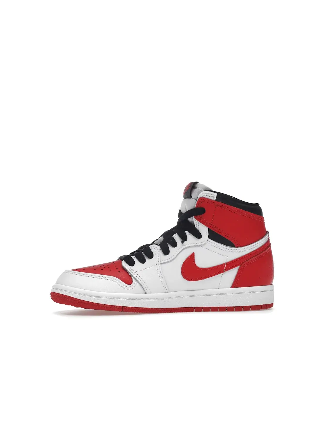 Детские кроссовки с кожаным верхом Jordan 1 Retro High OG Heritage — изображение 3 из 4, белый/красный-черный