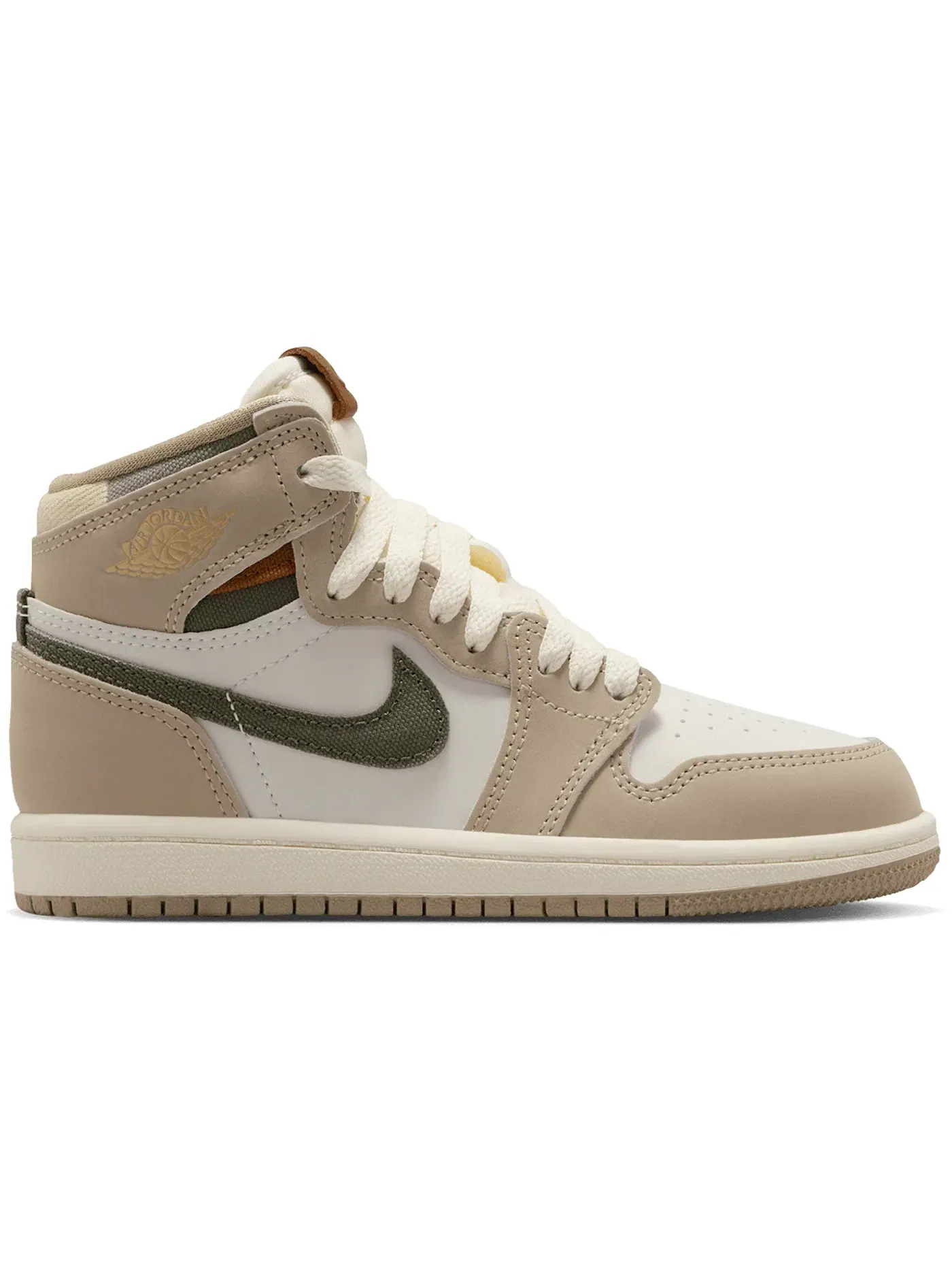 Детские кроссовки Lifestyle с высоким верхом Jordan 1 Retro High OG Jordan — изображение 1 из 1, хаки/мульти-//хаки