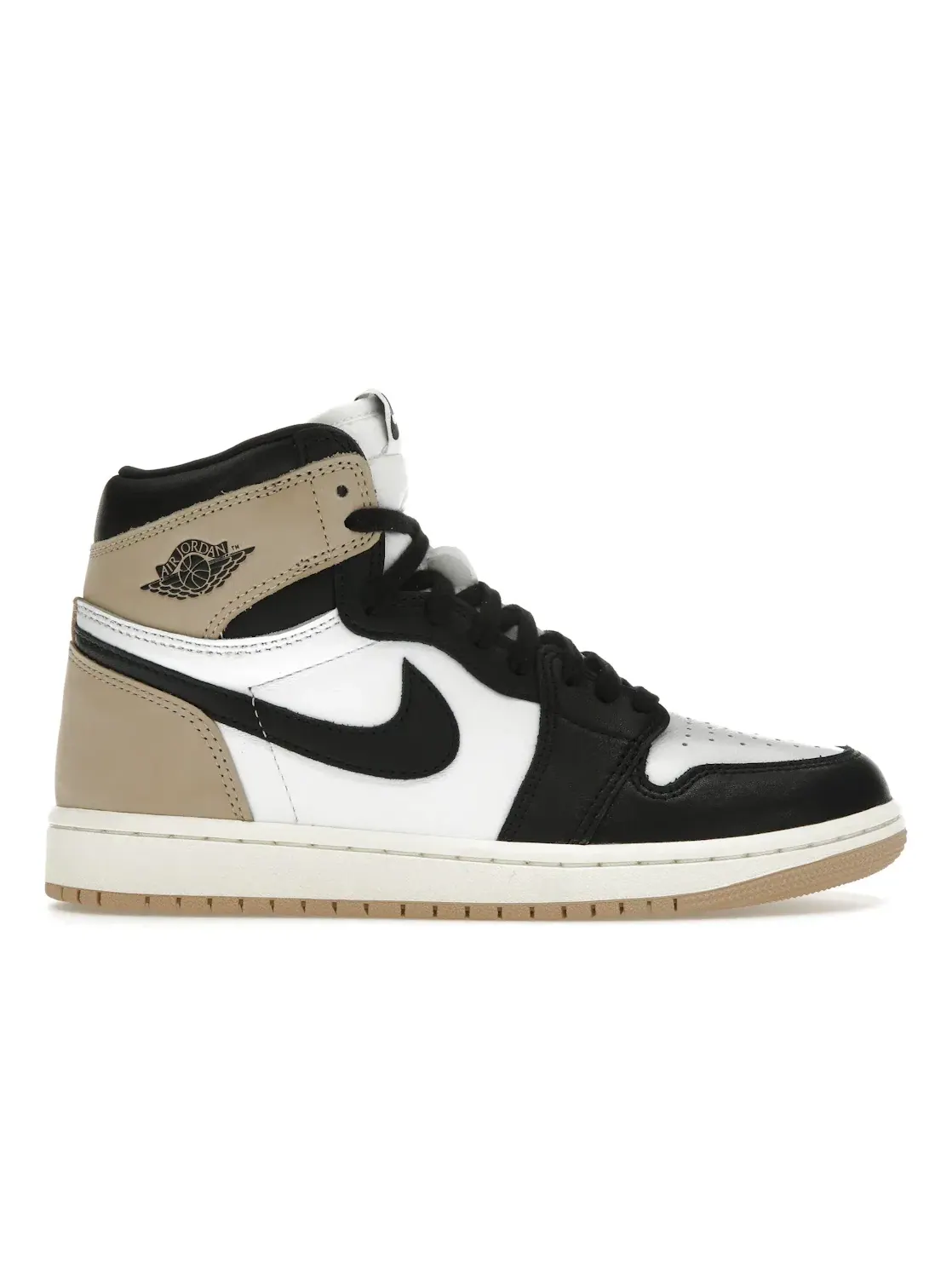 Женские кроссовки кожаные Jordan 1 Retro High OG Jordan — изображение 1 из 4, черный/коричневый/белый