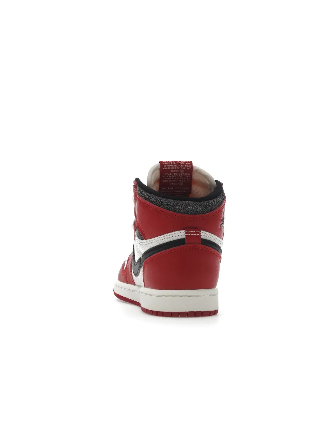 Детские кроссовки с кожаным верхом Jordan 1 Retro High OG — изображение 4 из 4, красный/черный