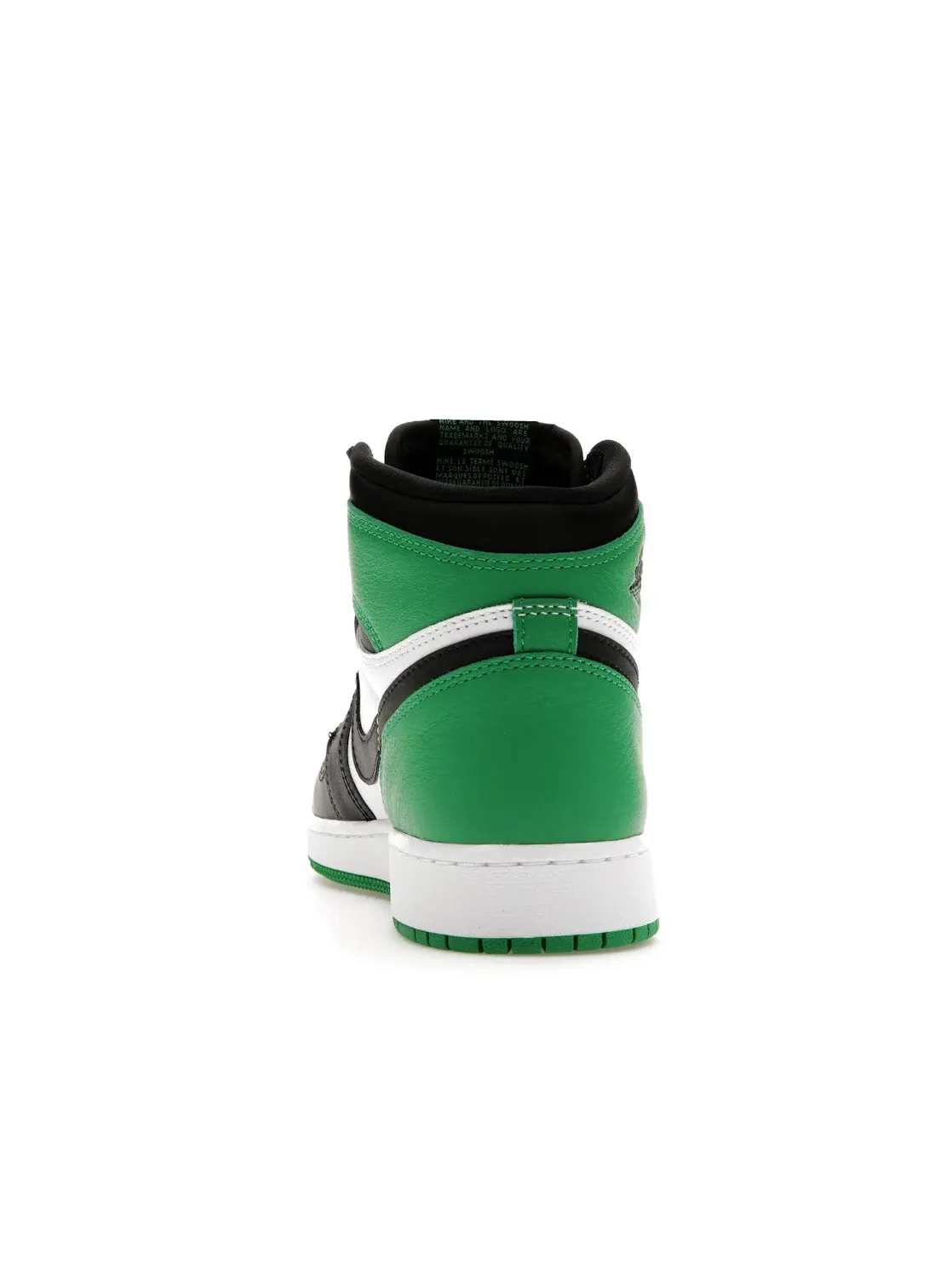 Детские кроссовки с контрастными вставками Jordan 1 Retro High OG Lucky Green — изображение 4 из 4, черный/зеленый-белый