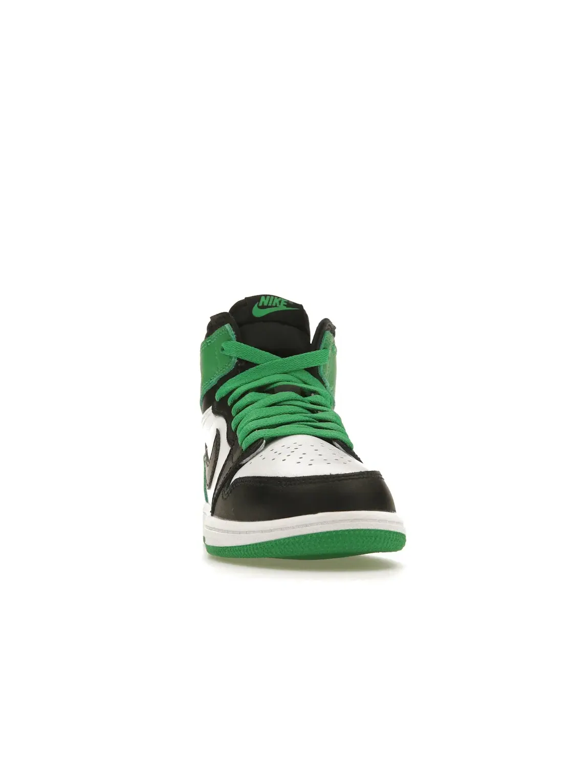 Детские кроссовки высокие с принтом Jordan 1 Retro High OG Lucky Green Jordan — изображение 2 из 4, черный/зеленый белый