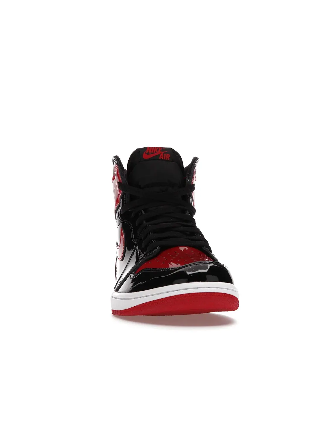 Мужские кроссовки с лакированной кожи Jordan 1 Retro High OG Patent Bred Jordan — изображение 2 из 4, черный/белый-красный
