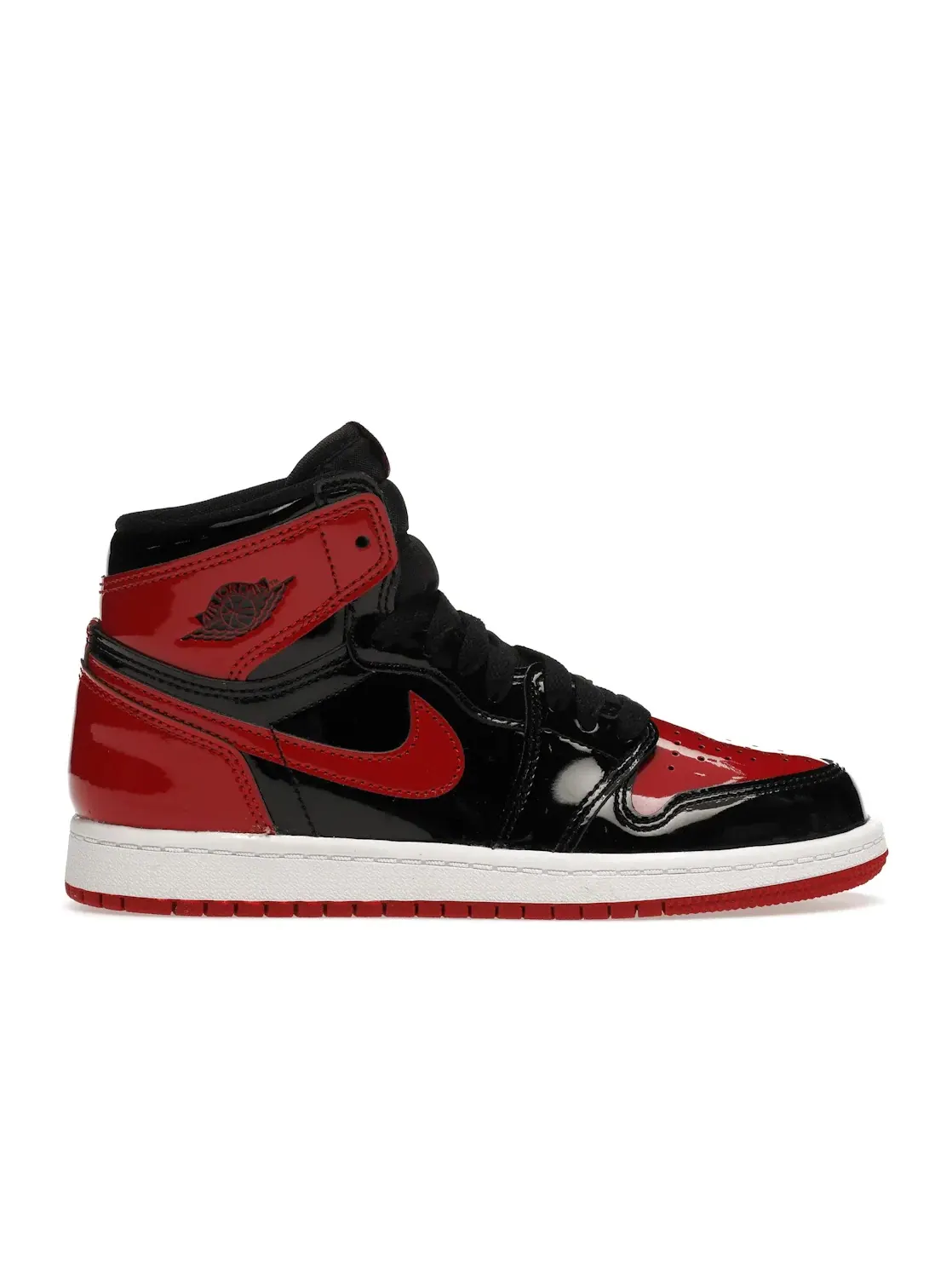 Детские кроссовки с патентованной кожи Jordan 1 Retro High OG Bred Patent PS Jordan — изображение 1 из 4