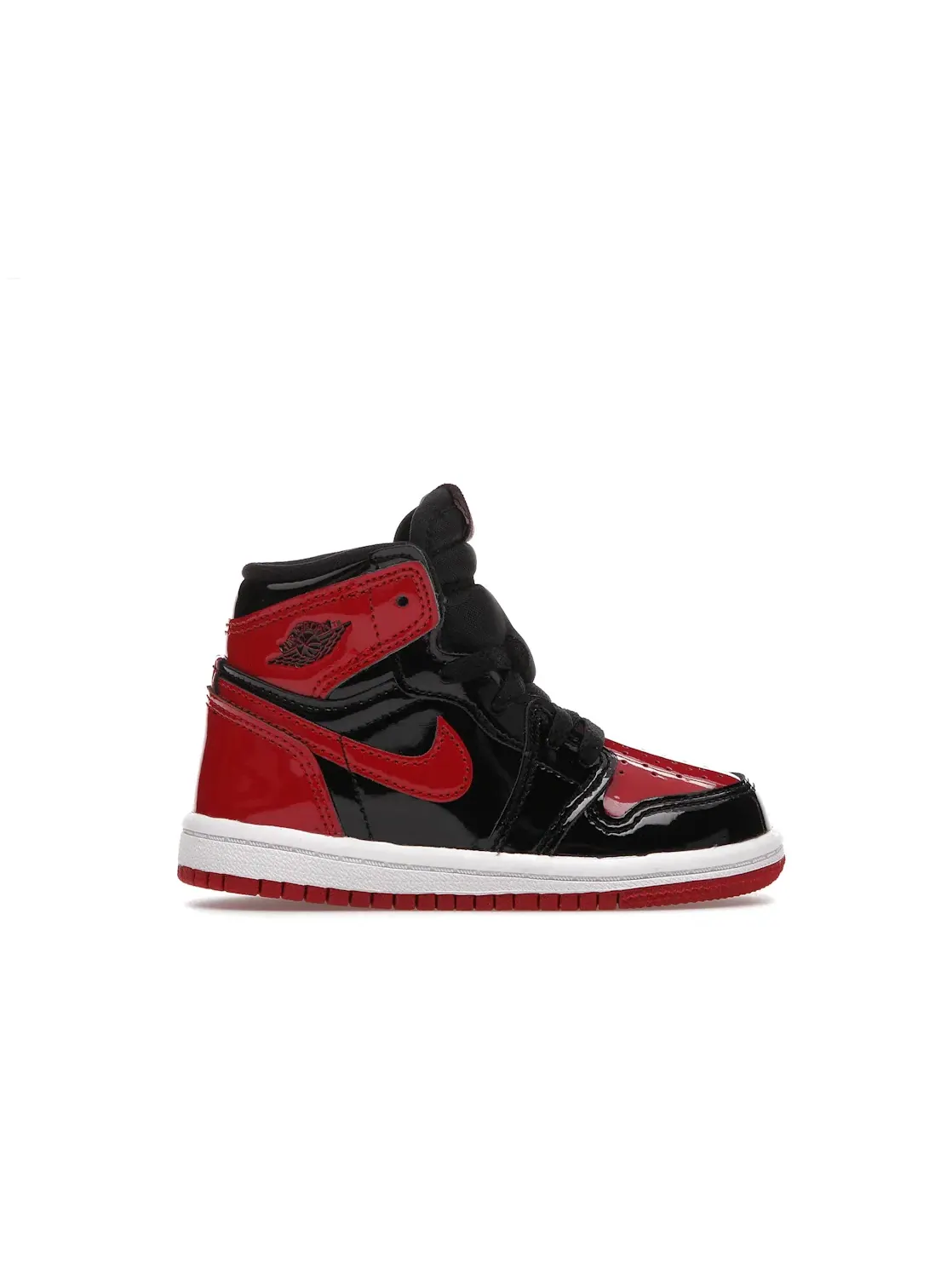 Детские кроссовки Lifestyle с патентованной кожи Jordan 1 Retro High OG Bred Patent Jordan — изображение 1 из 4