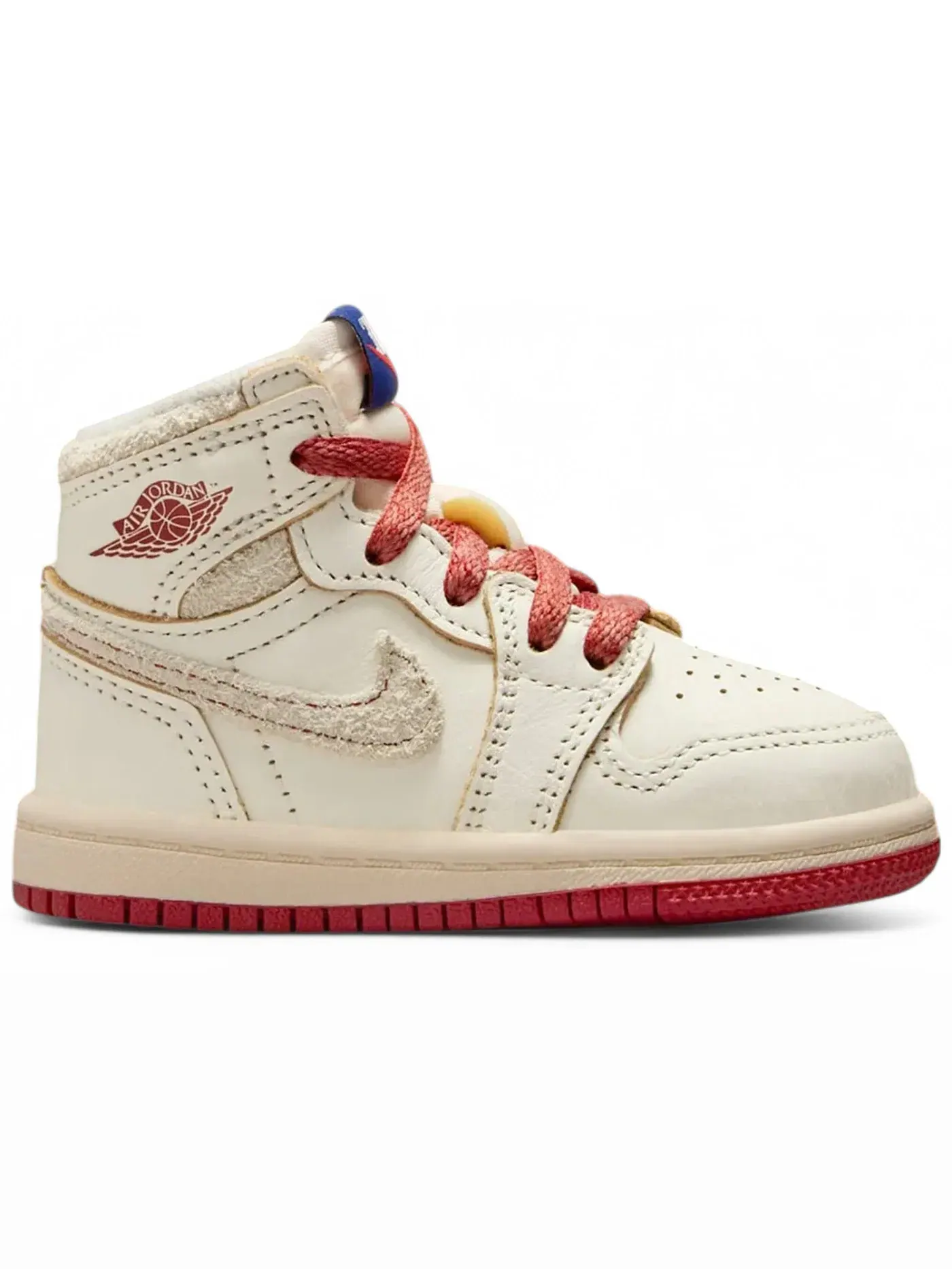 Детские кроссовки с высоким верхом Jordan 1 Retro High OG Jordan, Sail/Cinnabar/Light Bone — изображение 1 из 1