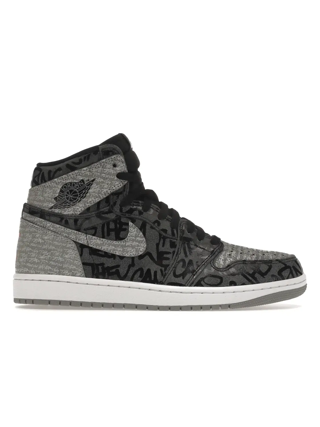 Мужские кроссовки Lifestyle с принтом Jordan 1 Retro High OG Jordan — изображение 1 из 4, черный/белый-серый
