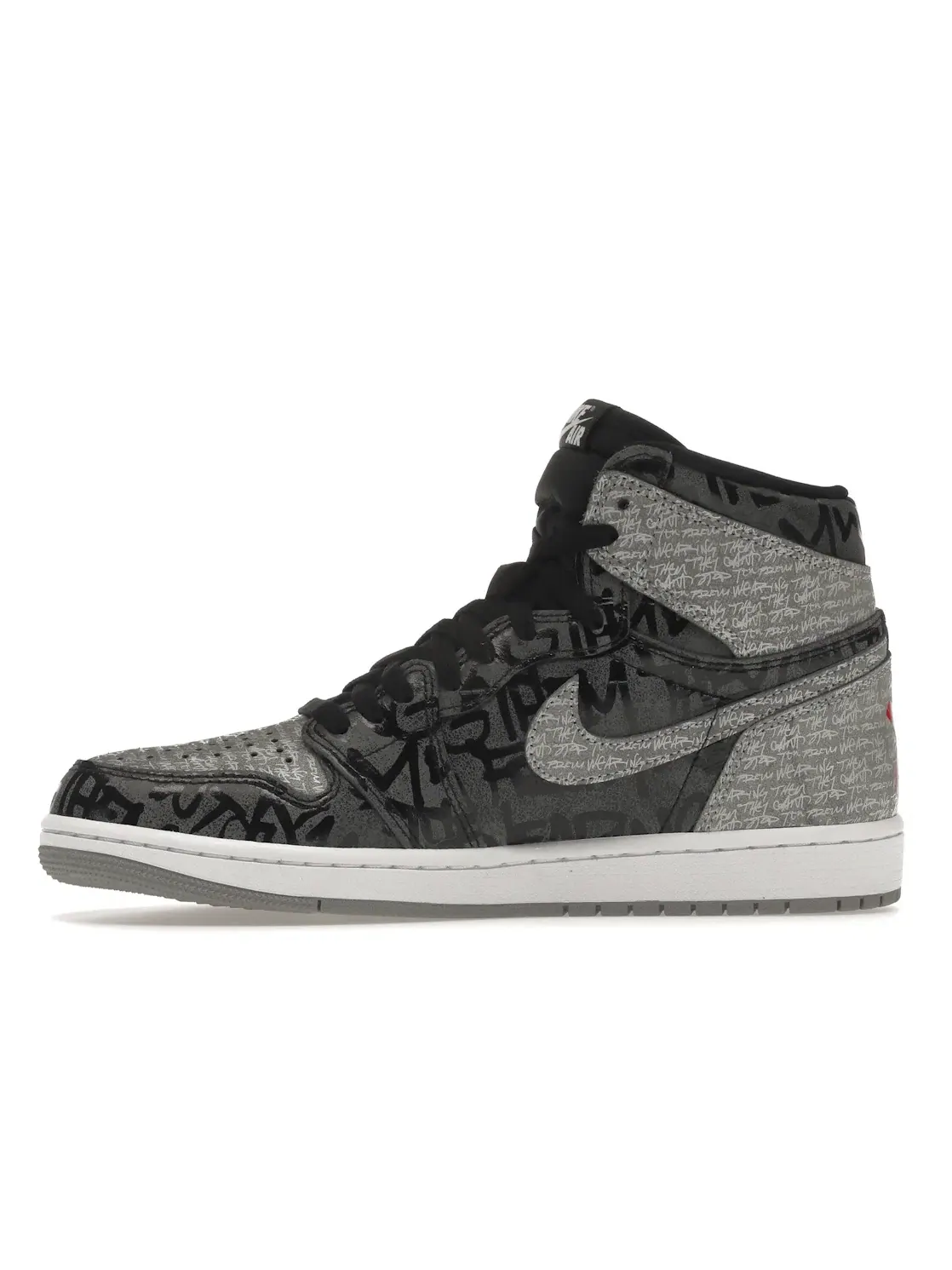 Мужские кроссовки Lifestyle с принтом Jordan 1 Retro High OG Jordan — изображение 3 из 4, черный/белый-серый