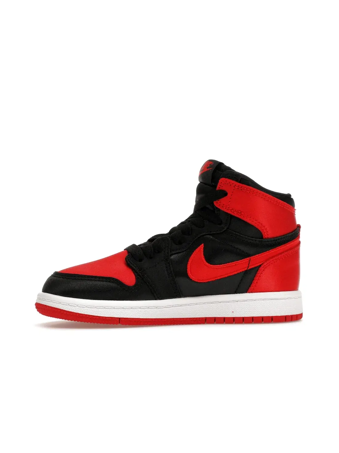 Детские кроссовки с сатиновым верхом Jordan 1 Retro High OG Satin Bred Jordan — изображение 3 из 4, черный/красный/белый