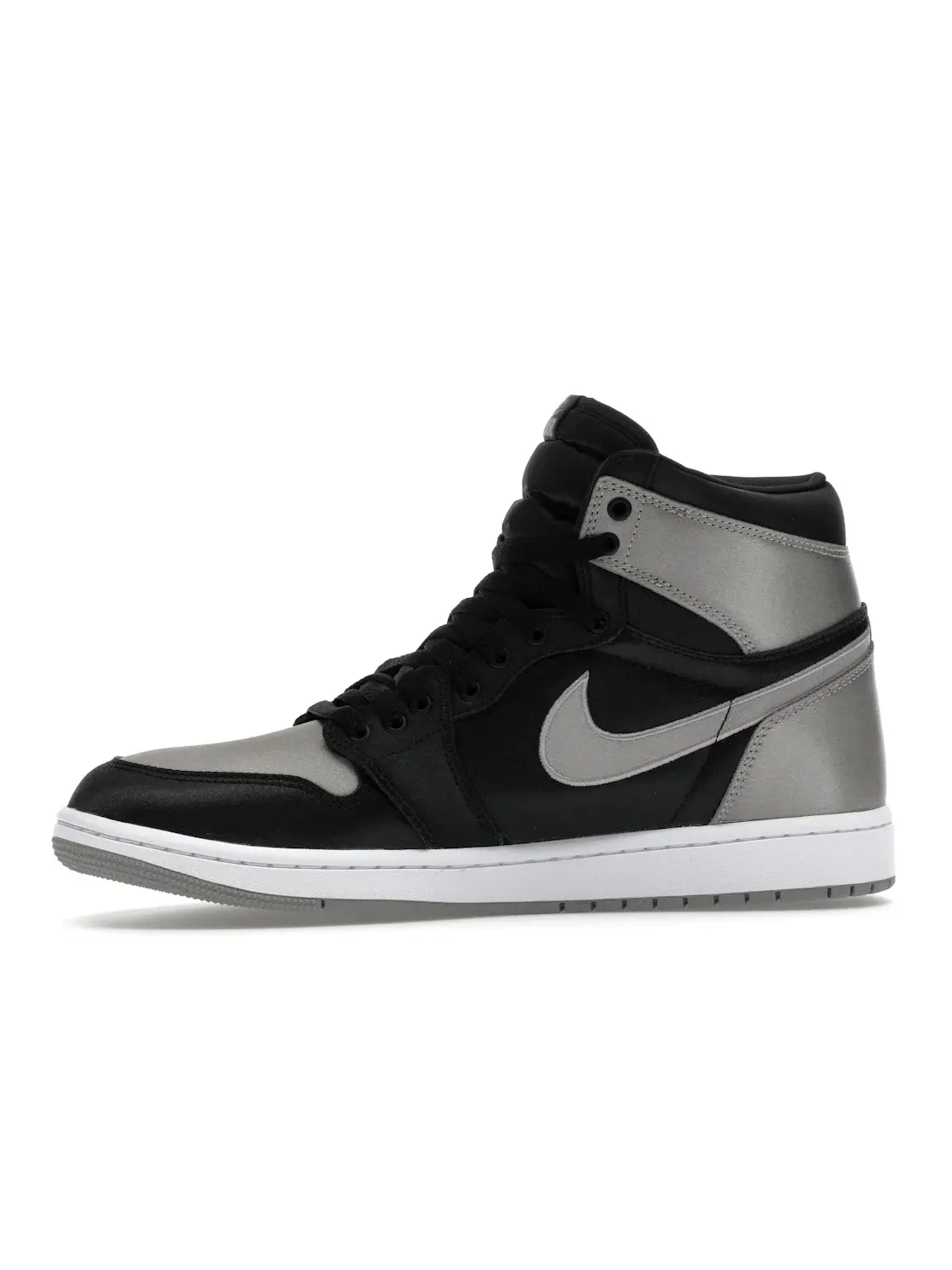 Женские кроссовки с атласным верхом Jordan 1 Retro High OG Jordan — изображение 3 из 4, черный/серый-белый