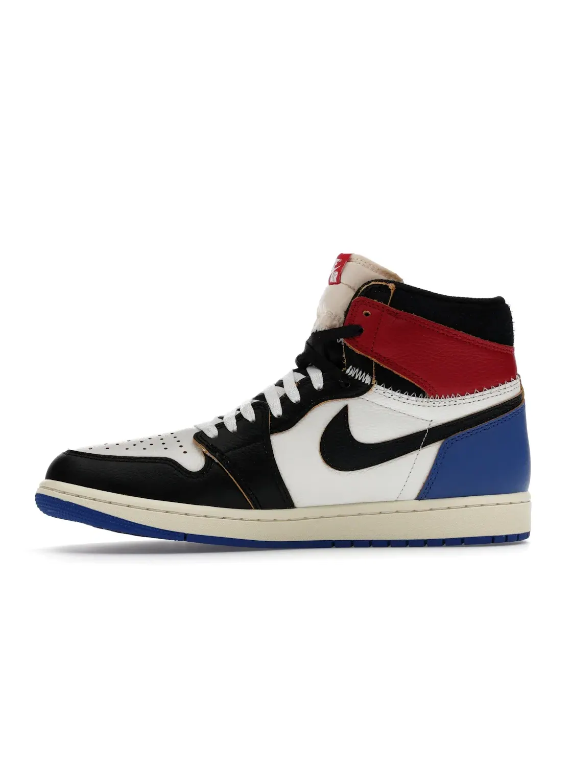 Мужские кроссовки с коллаборацией Fragment x Union LA Jordan 1 Retro High OG SP, Varsity Red Sport Royal — изображение 3 из 4