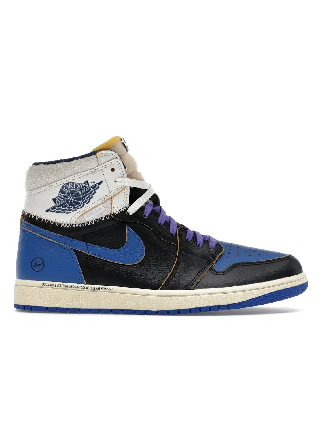 Мужские кроссовки Lifestyle с принтом Jordan 1 Retro High OG SP Fragment x Union LA Sport Royal — изображение 1 из 4