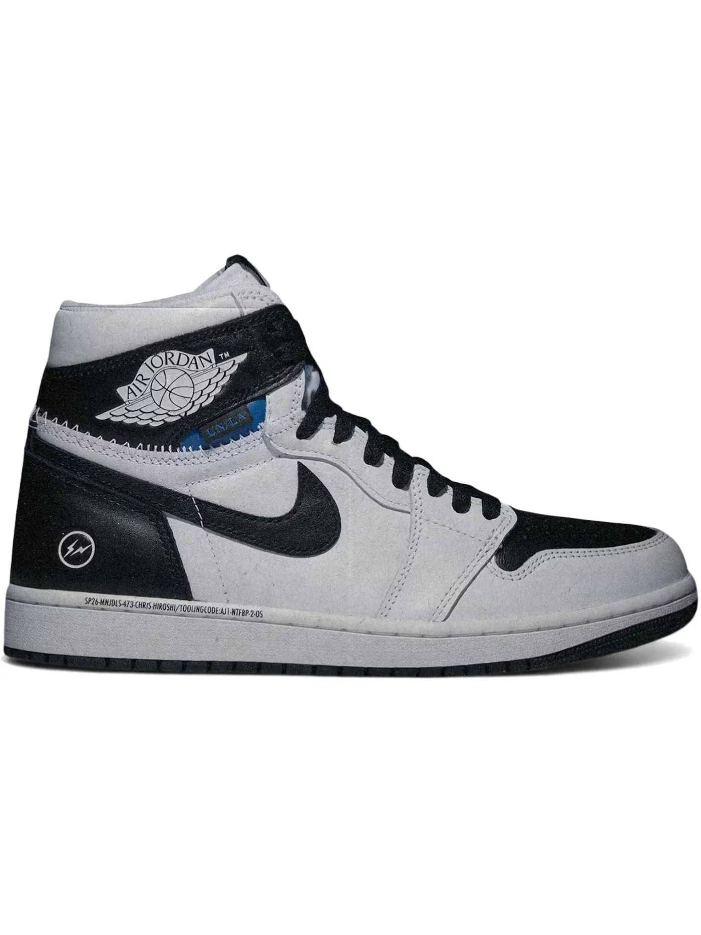 Мужские кроссовки с высоким верхом Jordan 1 Retro High OG SP Fragment x Union LA — изображение 1 из 1, белый/черный