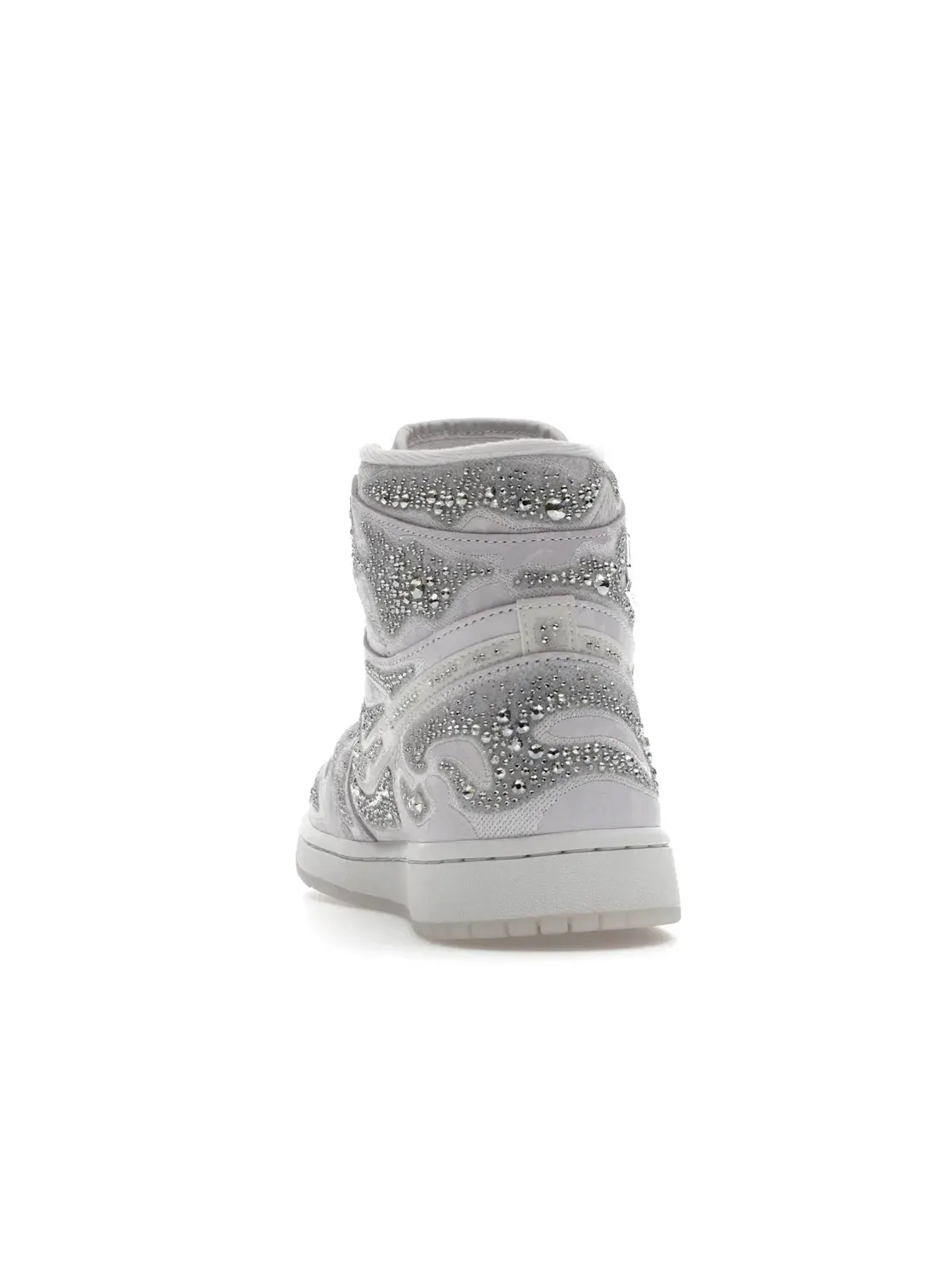 Женские кроссовки Swarovski с кристаллами Jordan 1 Retro High OG Jordan — изображение 4 из 4, серый/серый