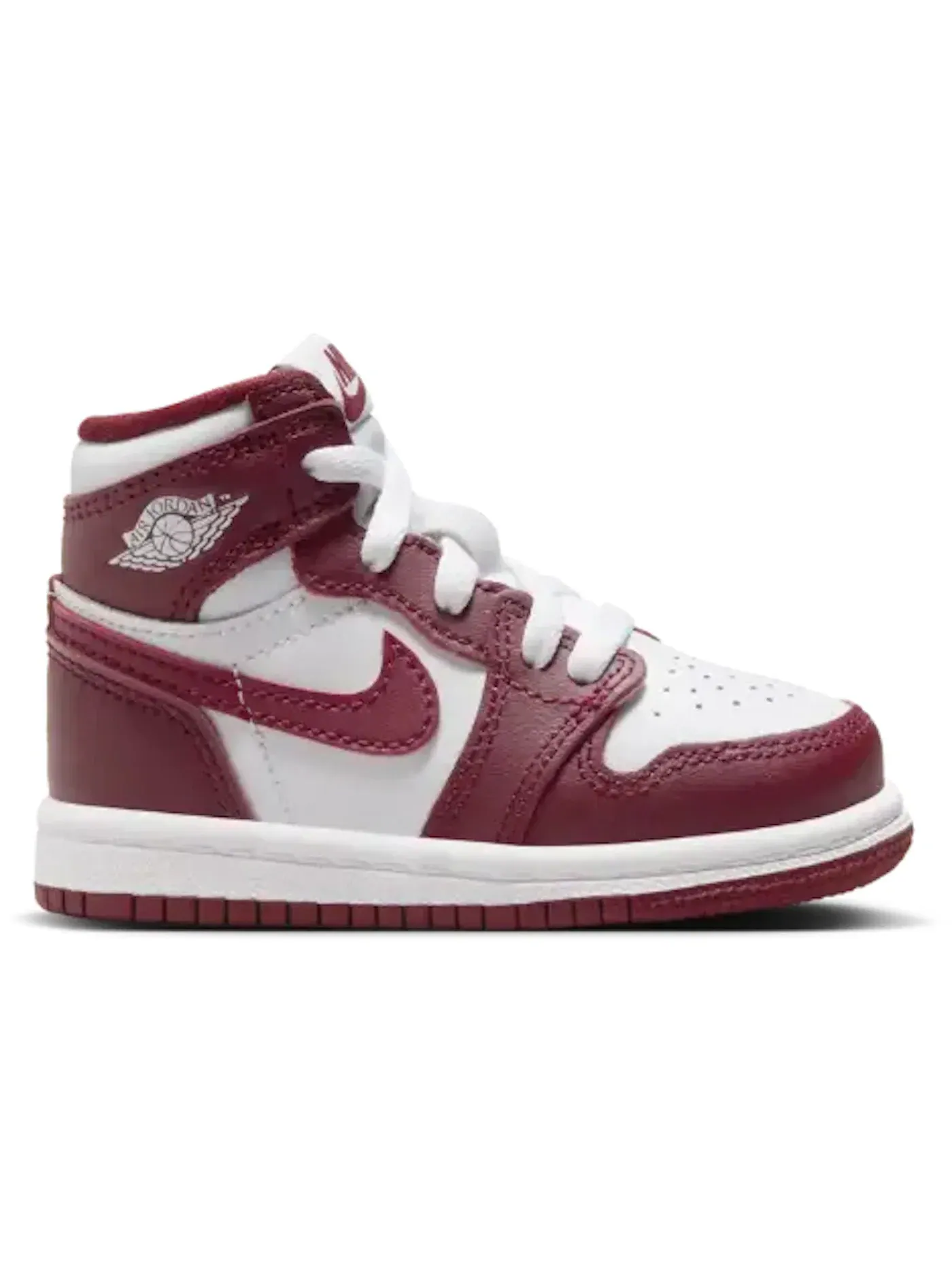 Детские кроссовки высокие с принтом Jordan 1 Retro High OG Jordan — изображение 1 из 1, белый красный