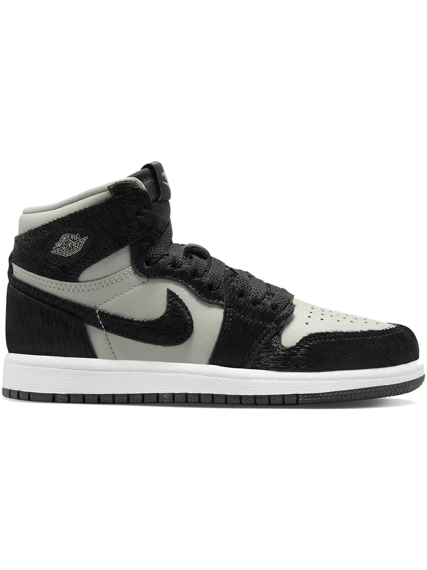 Детские кроссовки высокие с принтом Jordan 1 Retro High OG Jordan — изображение 1 из 1, серый/черный-белый