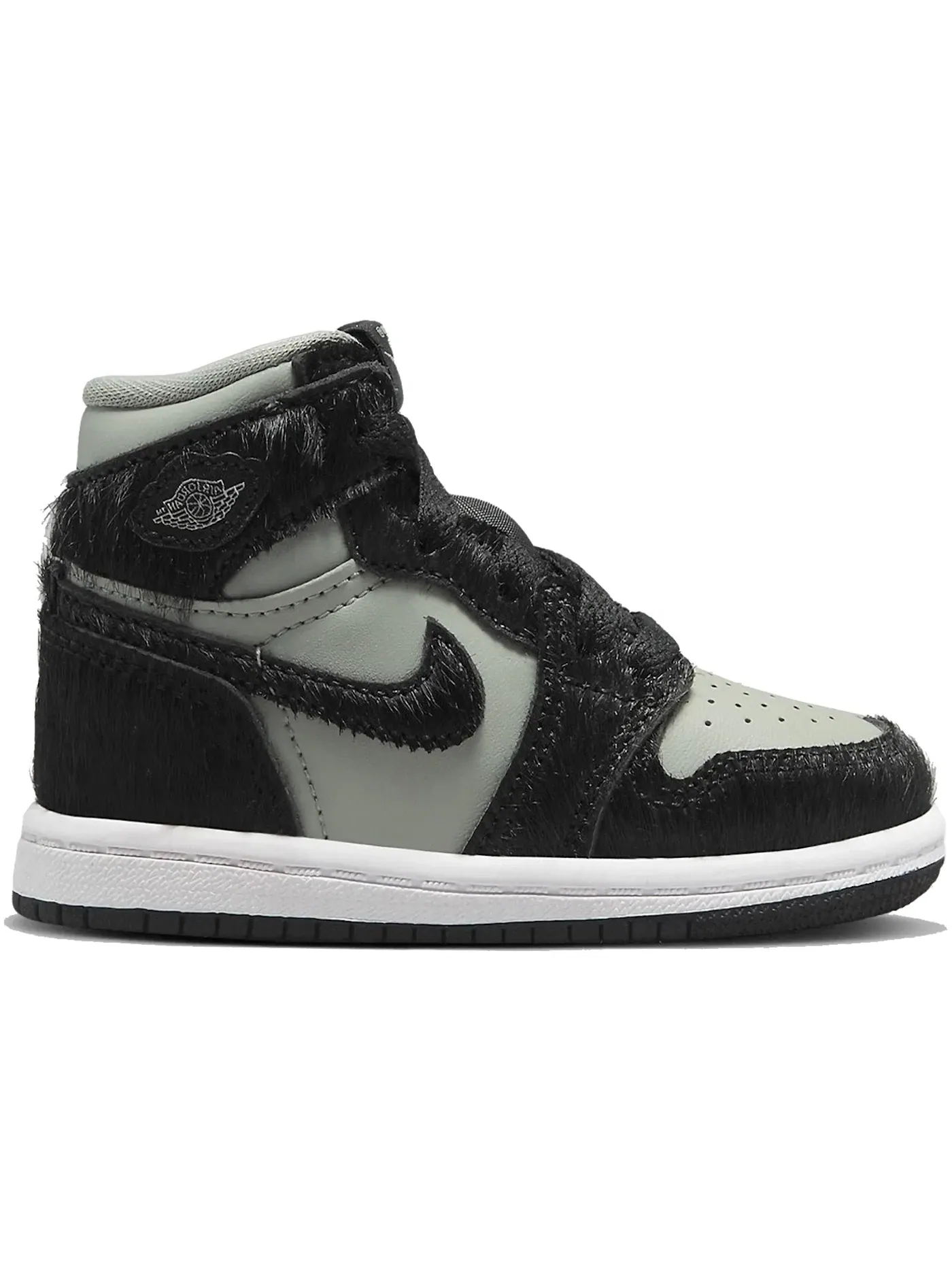 Детские кроссовки высокие с принтом Jordan 1 Retro High OG Jordan — изображение 1 из 1, серый/черный/белый