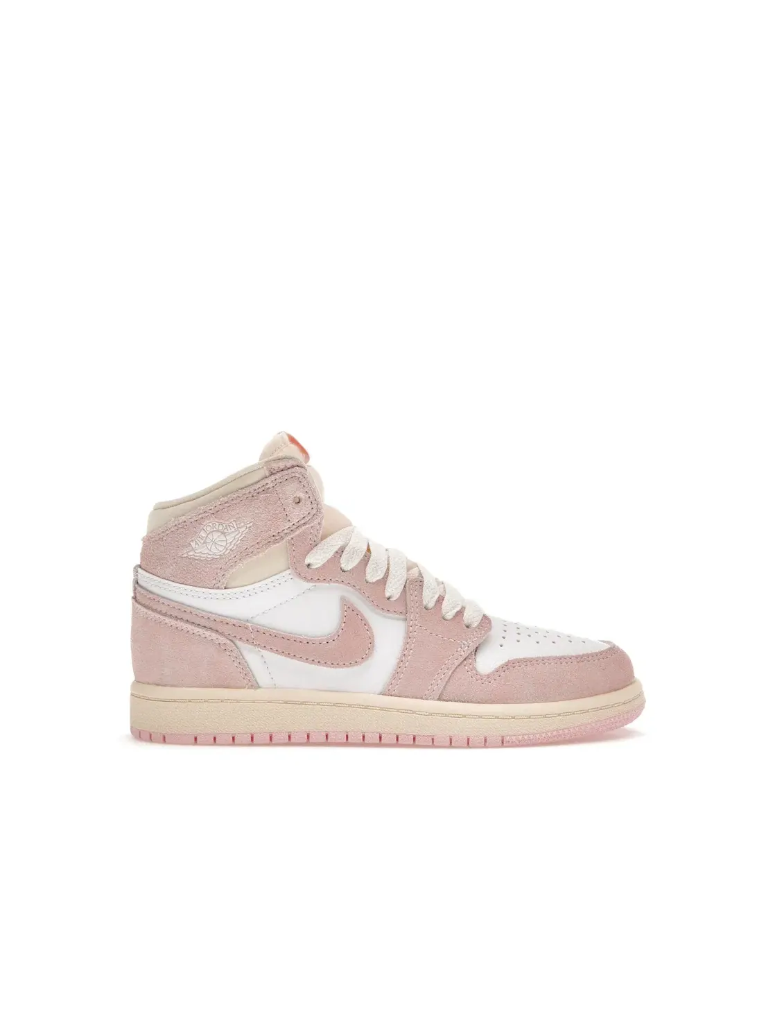 Детские кроссовки с розовым принтом Jordan 1 Retro High OG Jordan — изображение 1 из 4, белый