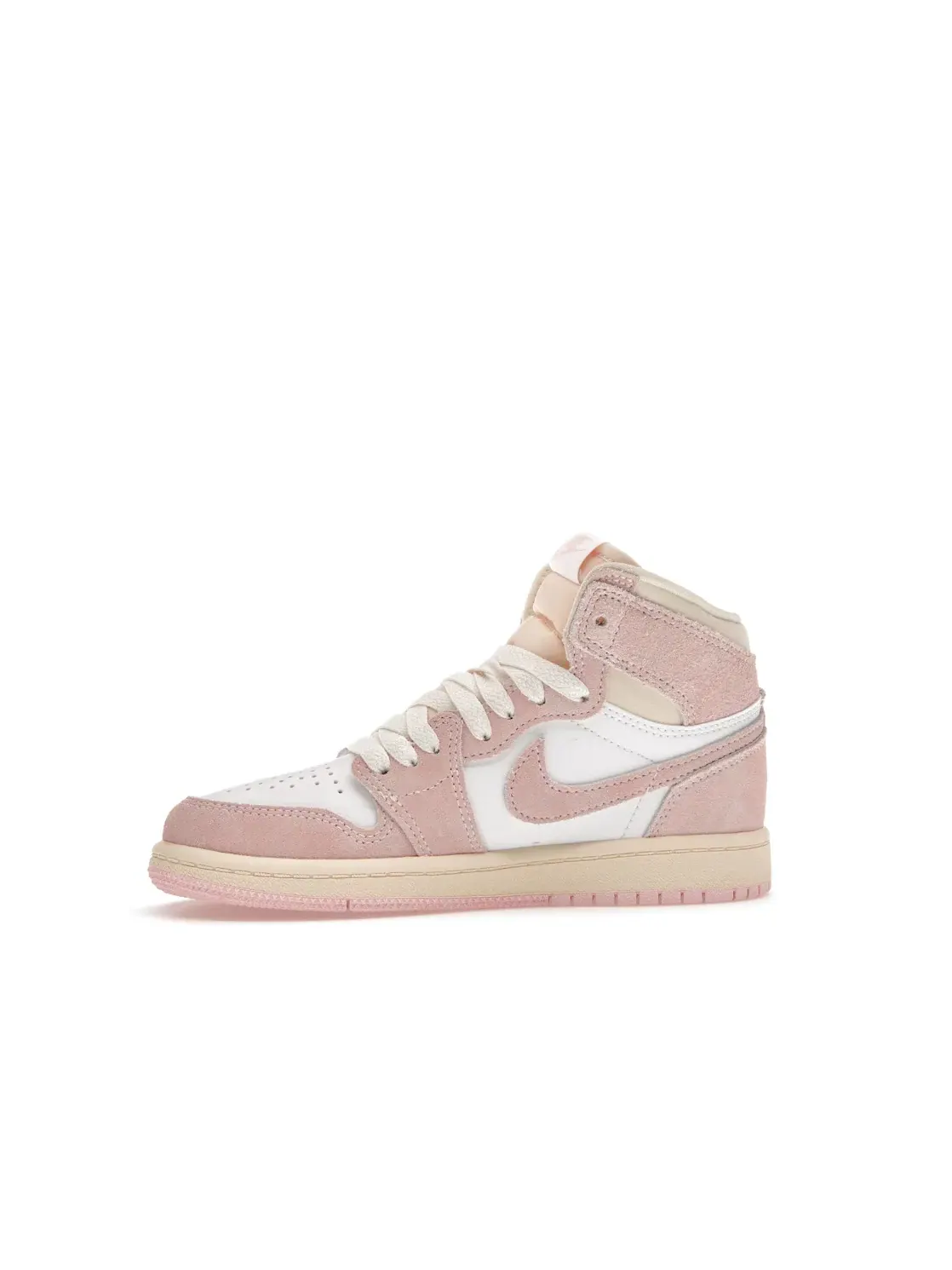 Детские кроссовки с розовым принтом Jordan 1 Retro High OG Jordan — изображение 3 из 4, белый