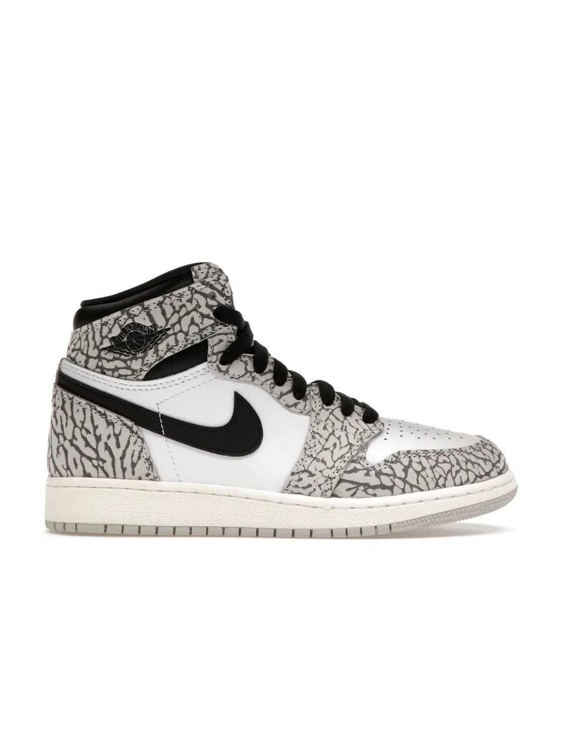 Детские кроссовки Lifestyle с принтом Elephant Print Jordan 1 Retro High OG Jordan — изображение 1 из 4, серый//черный/белый