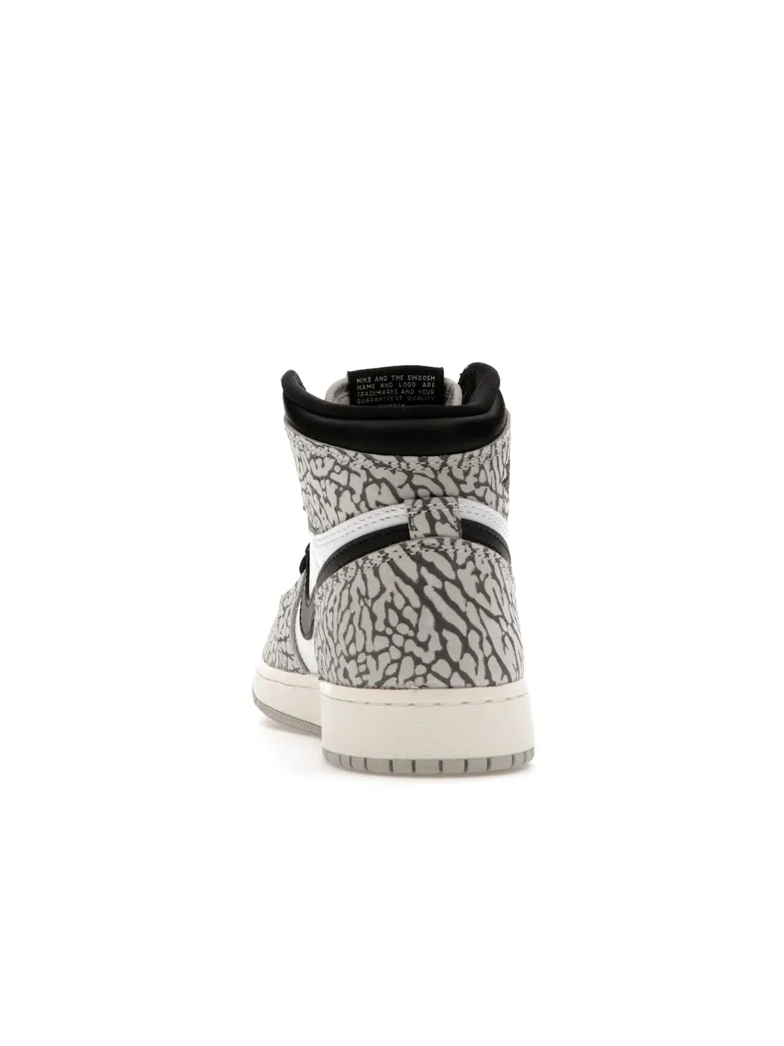 Детские кроссовки Lifestyle с принтом Elephant Print Jordan 1 Retro High OG Jordan — изображение 4 из 4, серый//черный/белый