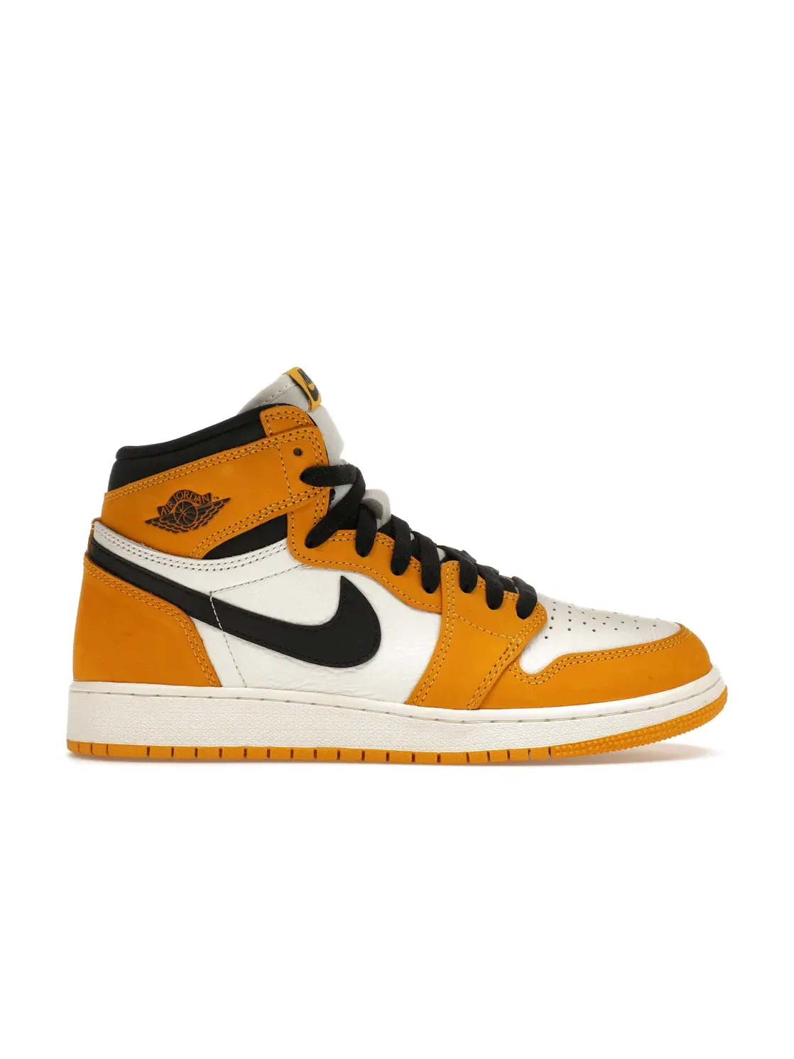 Детские кроссовки для мальчиков кожаные Jordan 1 Retro High OG — изображение 1 из 4, желтый/черный