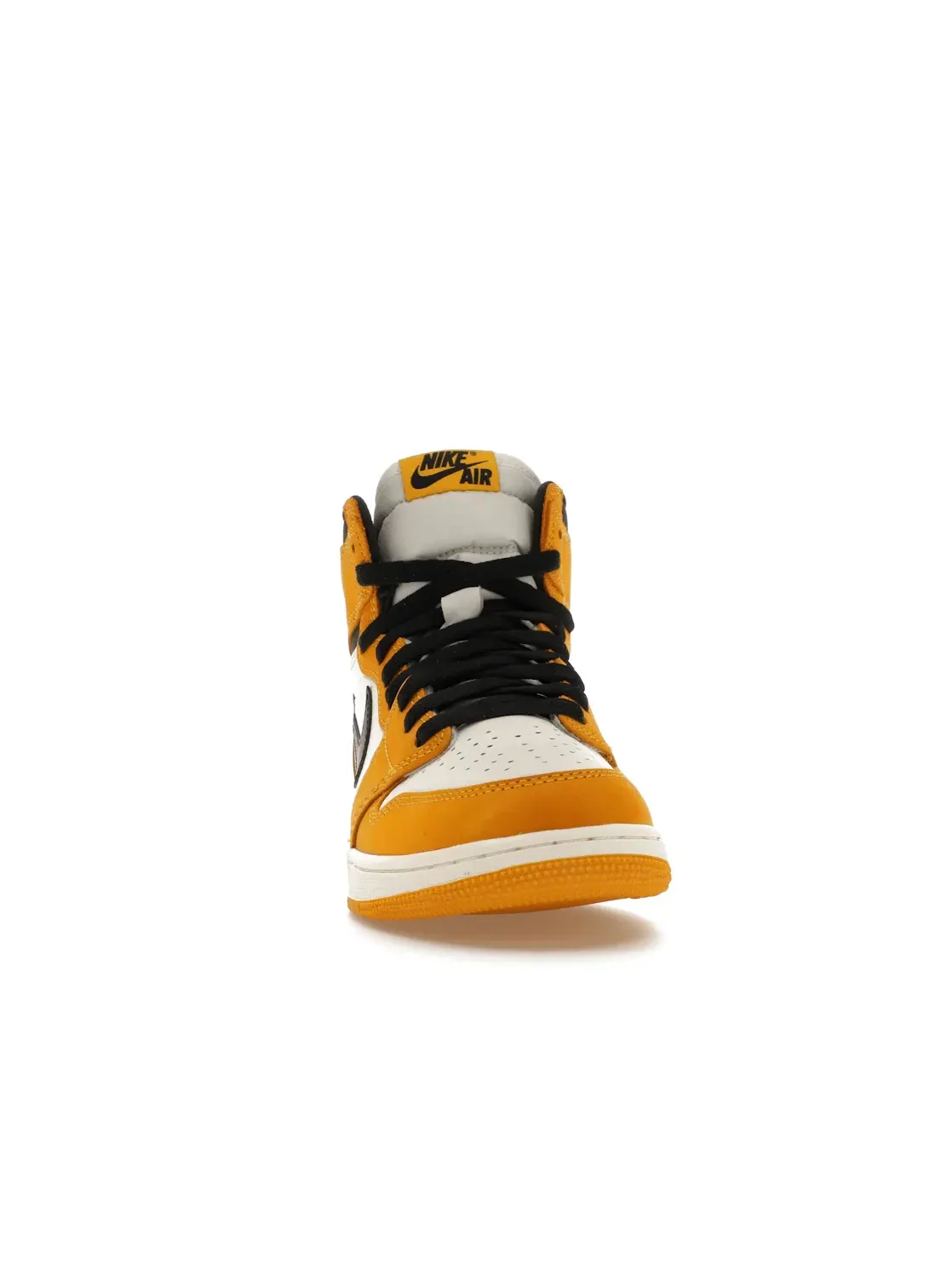 Детские кроссовки для мальчиков кожаные Jordan 1 Retro High OG — изображение 2 из 4, желтый/черный