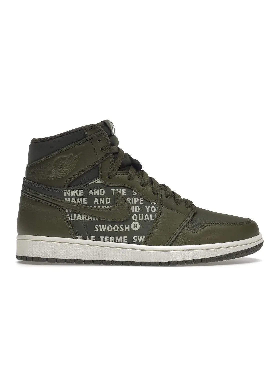 Мужские кроссовки высокие из кожи и канваса Jordan 1 Retro High — изображение 1 из 4, оливковый