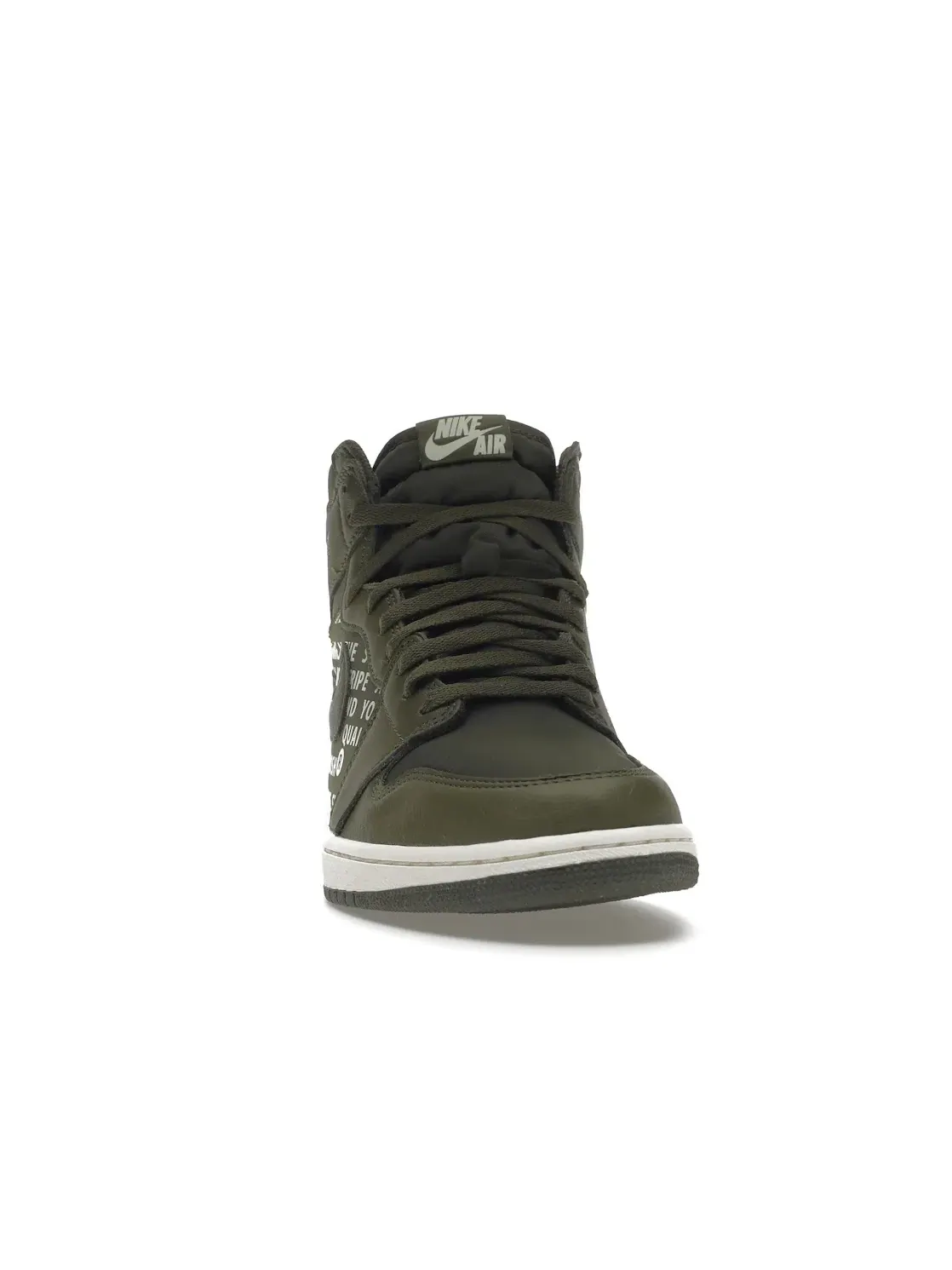 Мужские кроссовки высокие из кожи и канваса Jordan 1 Retro High — изображение 2 из 4, оливковый