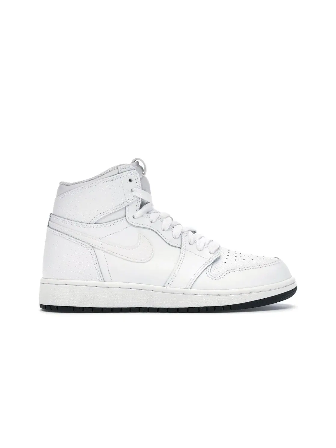 Детские кроссовки с перфорацией Jordan 1 Retro High Jordan — изображение 1 из 4, белый/черный-белый