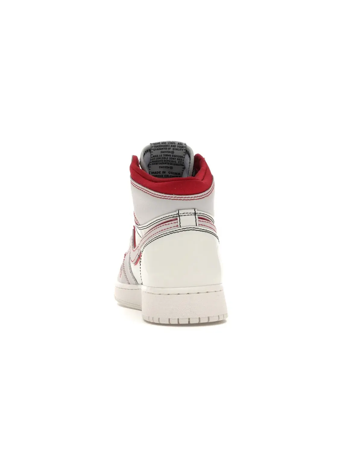 Детские кроссовки с кожаным верхом Jordan 1 Retro High — изображение 4 из 4, черный--красный-красный