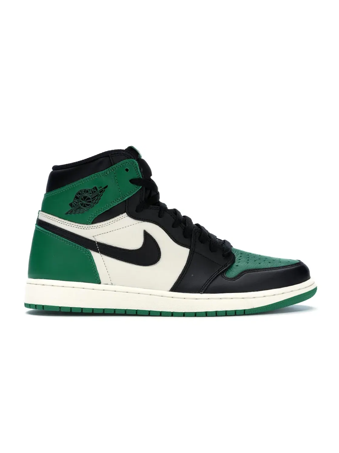 Мужские кроссовки с принтом Jordan 1 Retro High Pine Green Jordan — изображение 1 из 4, зеленый/-черный
