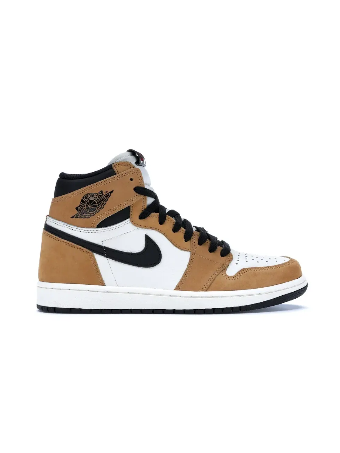Мужские кроссовки кожаные Rookie of the Year Jordan 1 Retro High Jordan — изображение 1 из 4, золотистый/черный