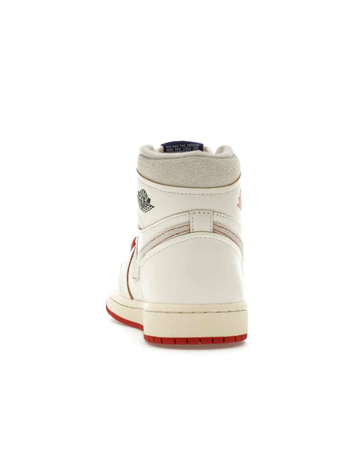 Женские кроссовки с премиум-кожей Jordan 1 Retro High Jordan, Sail/Cinnabar/Light Bone — изображение 4 из 4